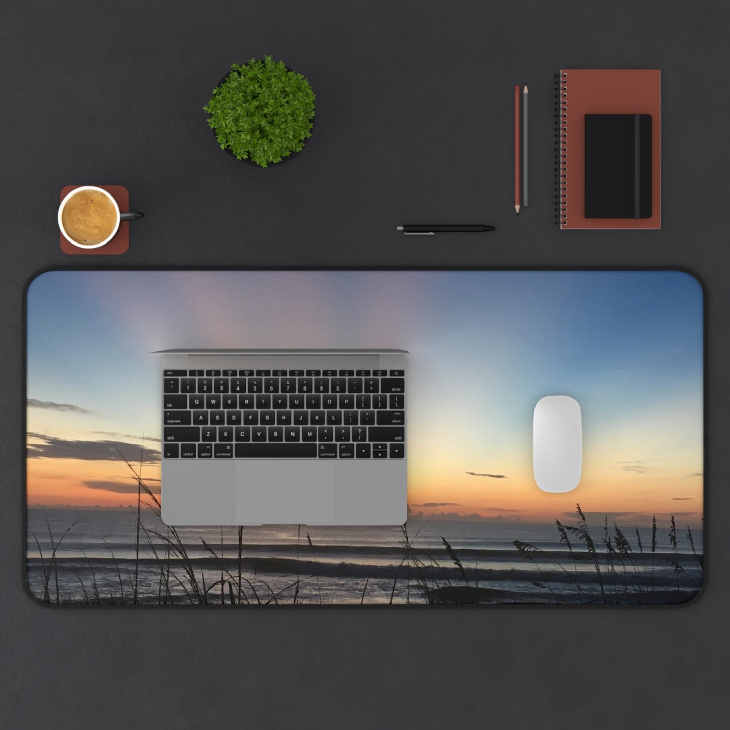 Serene Sunrise Desk Mat, Ocean Themed Desk Pad, Beach Decor, Work From Home Essentials, Gift for Ocean Lovers, Office Accessories