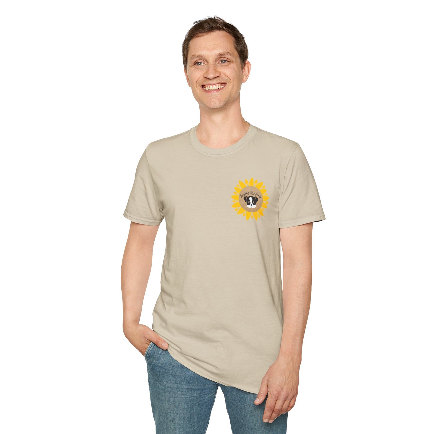 Sunflower Paw Print Good Vibes Unisex T-Shirt