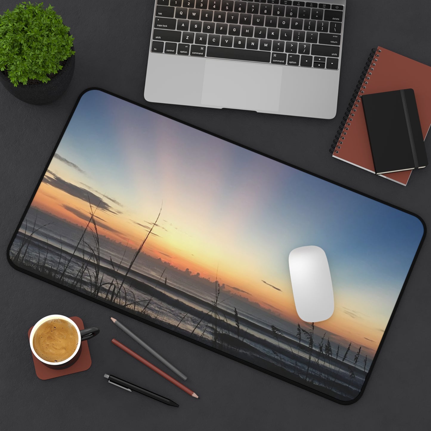 Serene Sunrise Desk Mat, Ocean Themed Desk Pad, Beach Decor, Work From Home Essentials, Gift for Ocean Lovers, Office Accessories