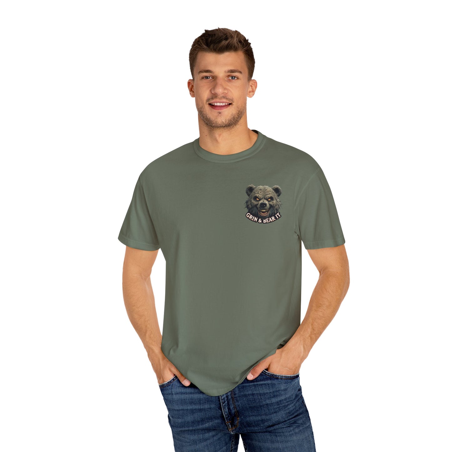 Satirical Stock Market Crash Unisex Tee, Funny Grin & Bear It Tshirt, Financial Crisis Shirt, Market Meltdown Top, Wall Street Humor Gift