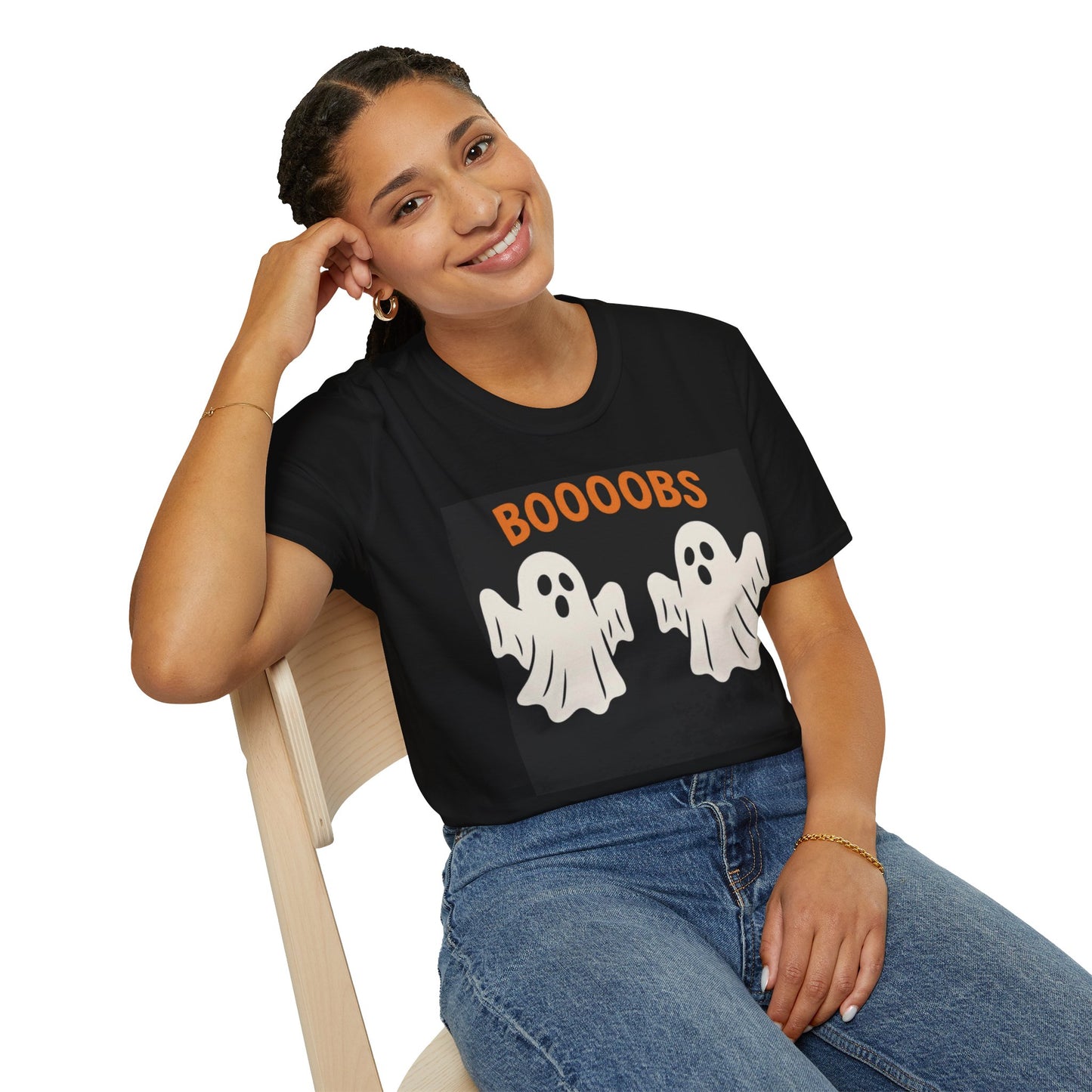 Funny Halloween Ghost Unisex Tee - Boooobs Design, Boobs