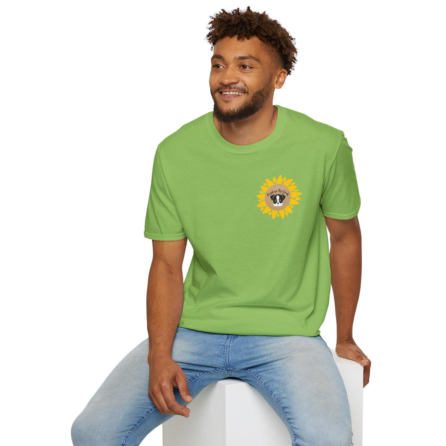 Sunflower Paw Print Good Vibes Unisex T-Shirt