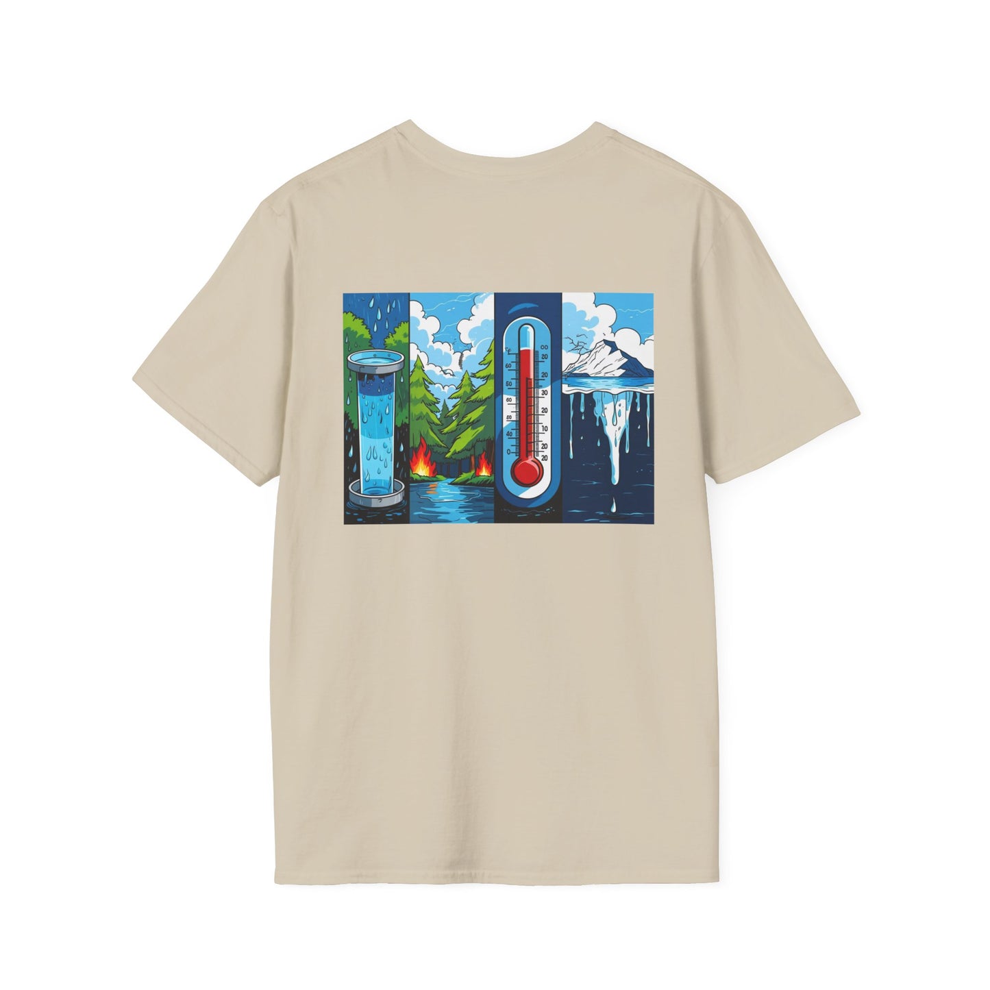 Climate Change Awareness Unisex Softstyle T-Shirt - Grin and Bear it Shirt, Environmental Activist Tee, Save the Planet Top, Nature Lover