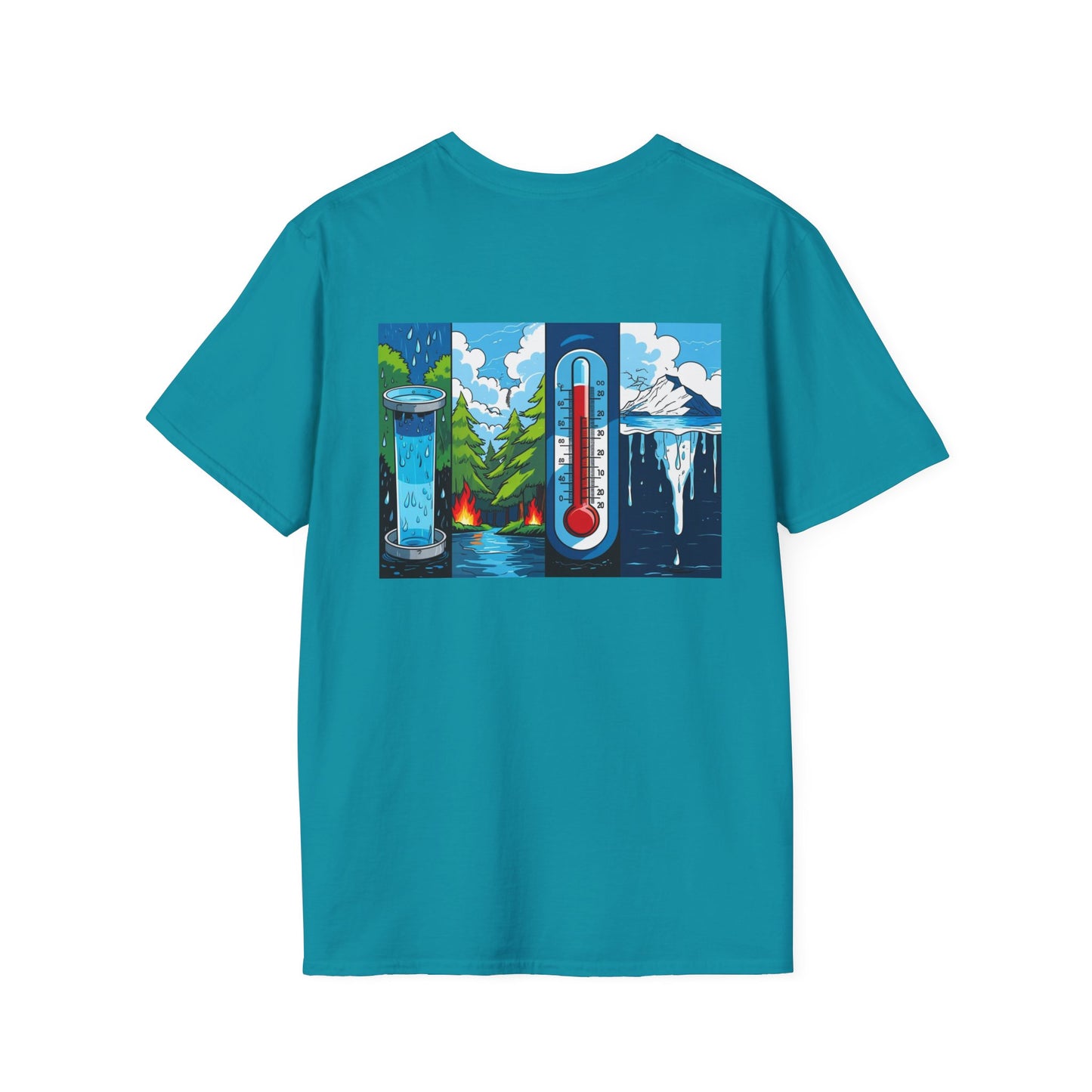Climate Change Awareness Unisex Softstyle T-Shirt - Grin and Bear it Shirt, Environmental Activist Tee, Save the Planet Top, Nature Lover