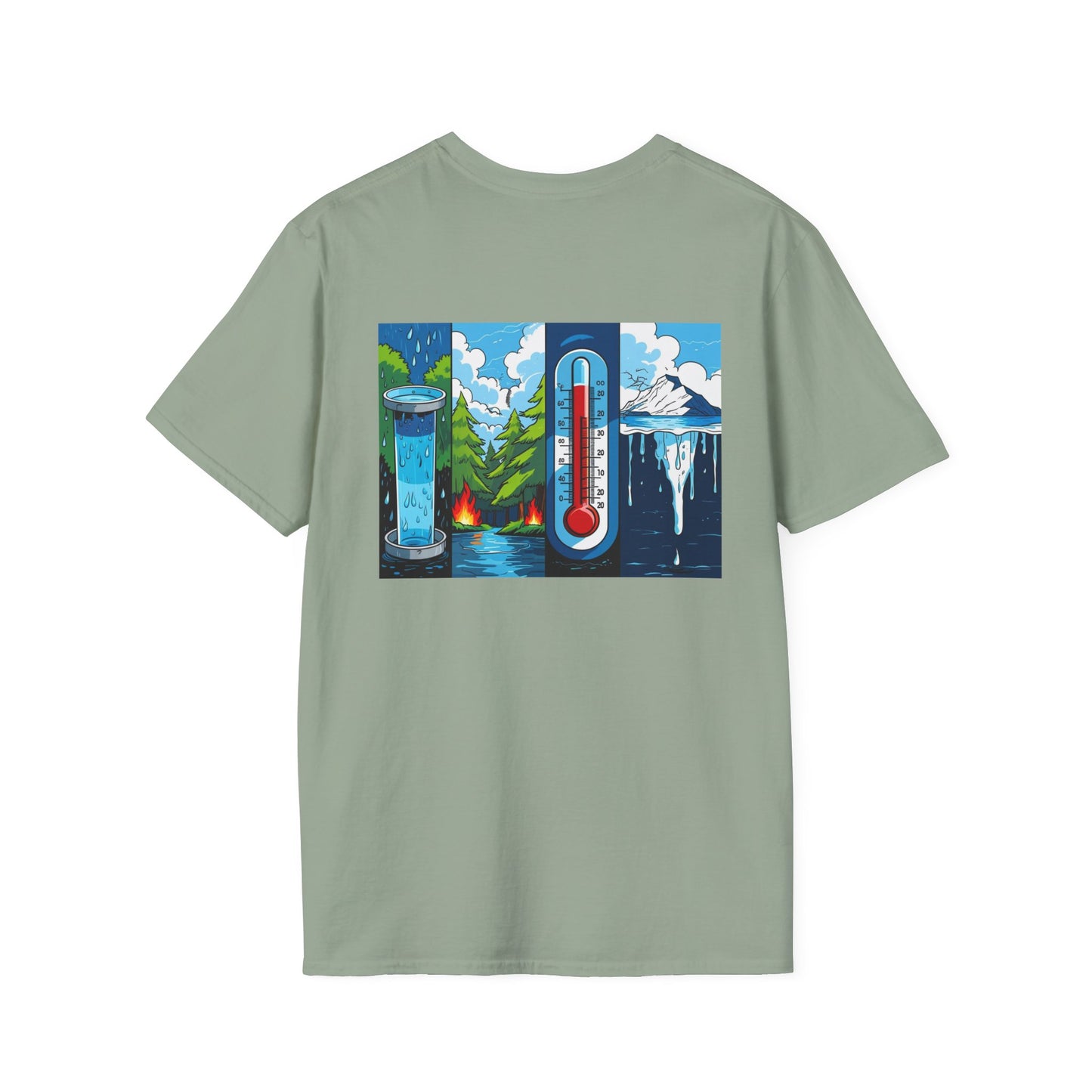 Climate Change Awareness Unisex Softstyle T-Shirt - Grin and Bear it Shirt, Environmental Activist Tee, Save the Planet Top, Nature Lover