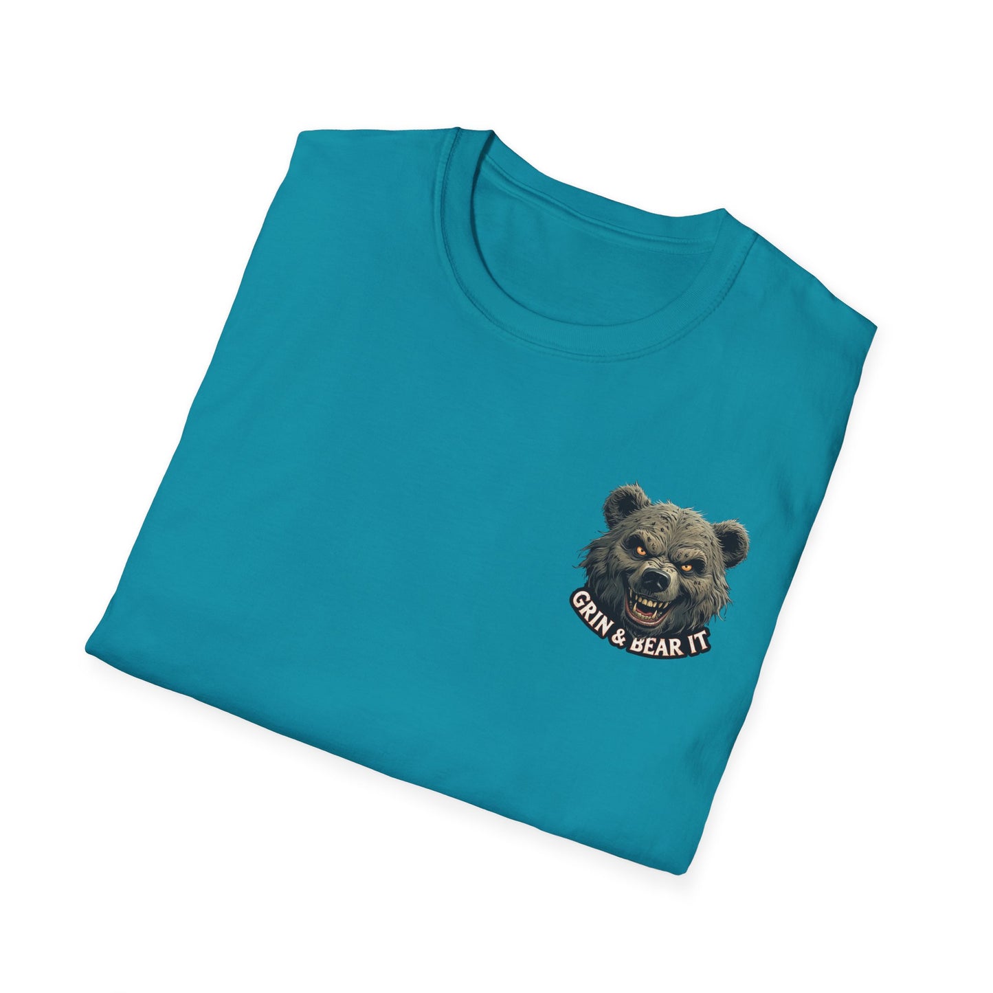Climate Change Awareness Unisex Softstyle T-Shirt - Grin and Bear it Shirt, Environmental Activist Tee, Save the Planet Top, Nature Lover