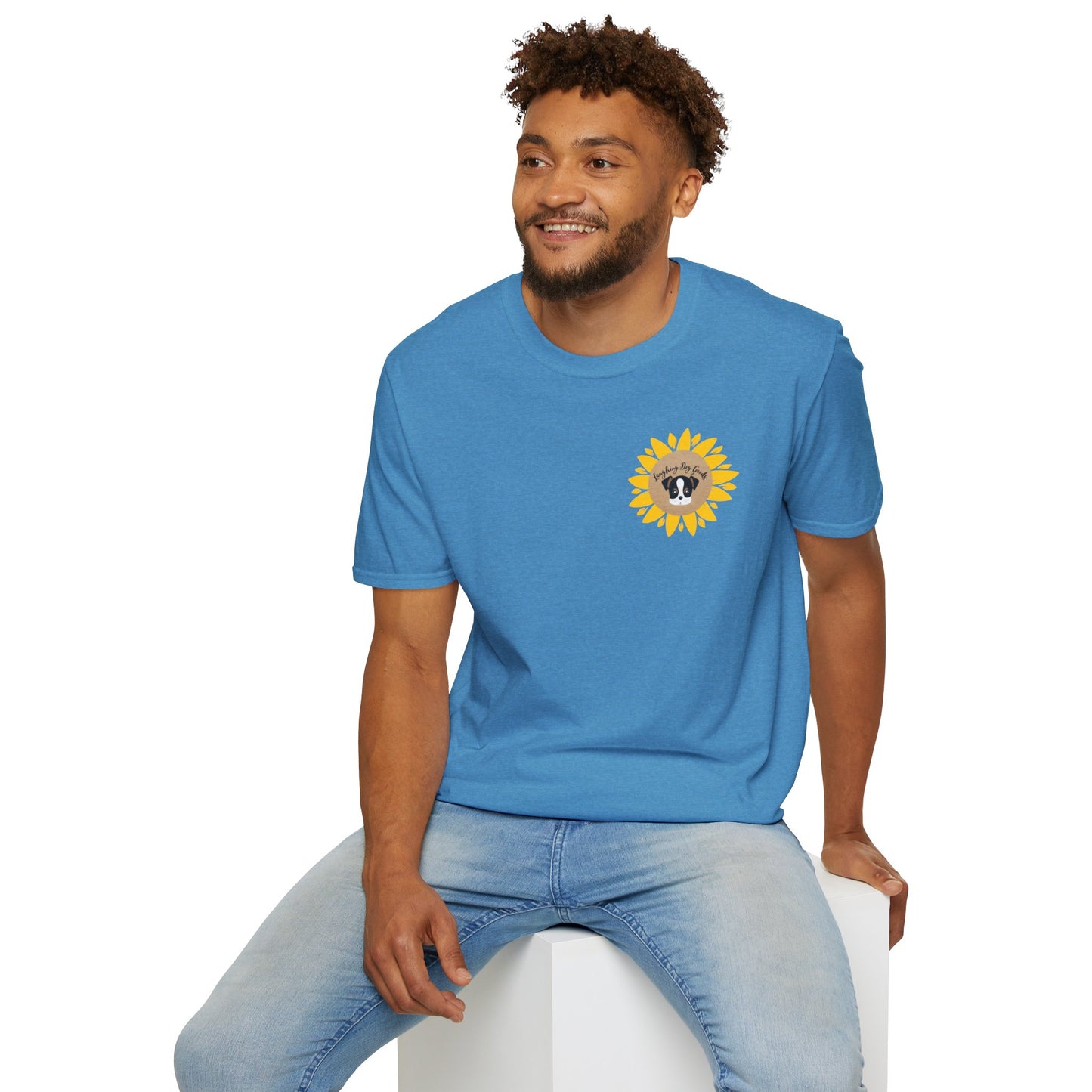 Sunflower Paw Print Good Vibes Unisex T-Shirt