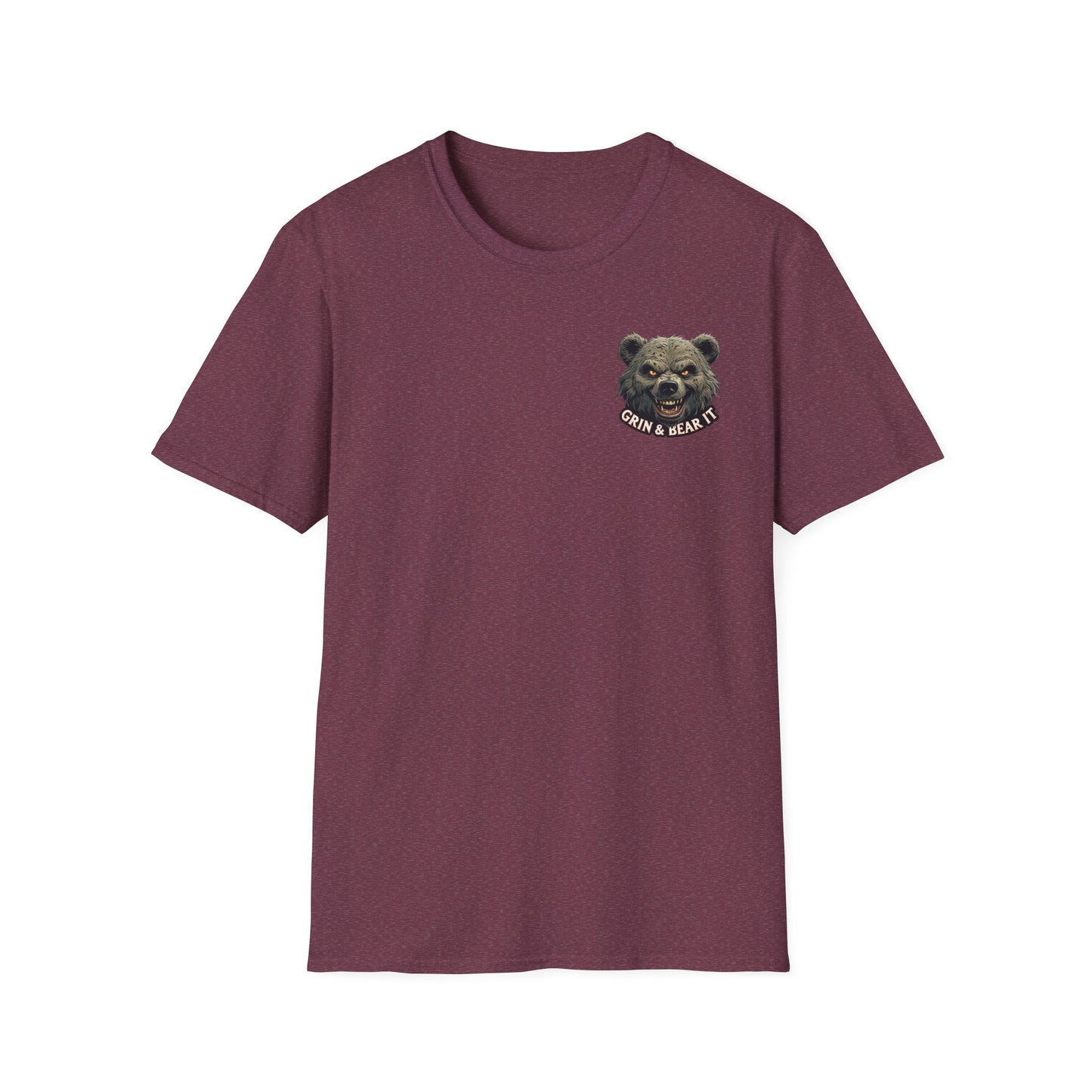 Climate Change Awareness Unisex Softstyle T-Shirt - Grin and Bear it Shirt, Environmental Activist Tee, Save the Planet Top, Nature Lover
