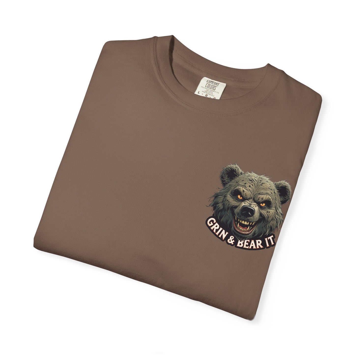 Climate Change Satirical Grin and Bear It T-shirt, Toxic Grinning Bear Tee, Environmental Disaster Shirt, Activist Conservation Apparel