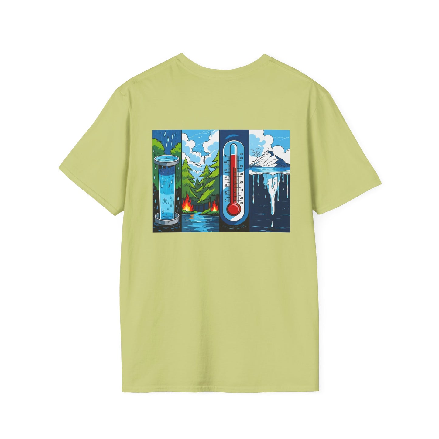 Climate Change Awareness Unisex Softstyle T-Shirt - Grin and Bear it Shirt, Environmental Activist Tee, Save the Planet Top, Nature Lover