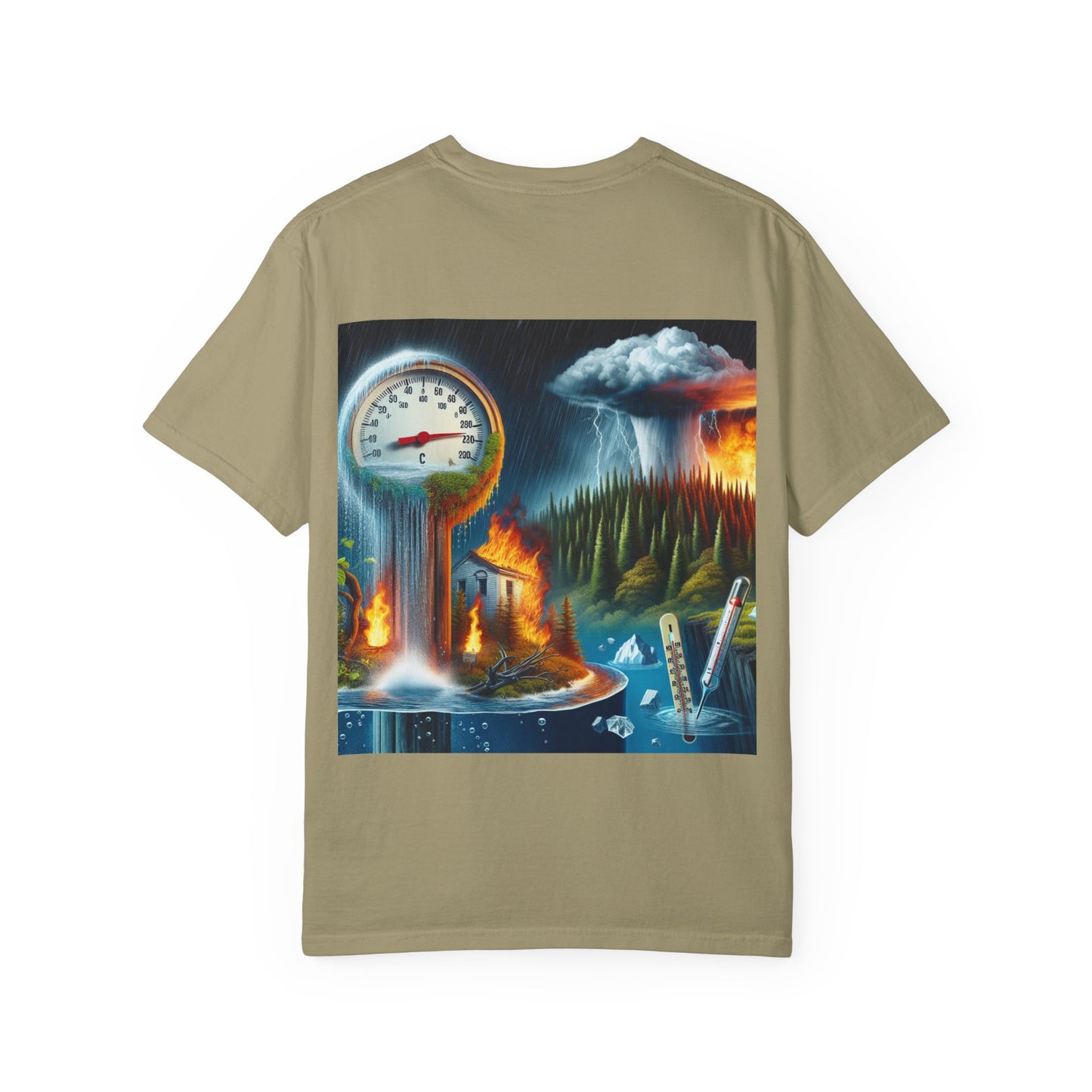 Climate Change Satirical Grin and Bear It T-shirt, Toxic Grinning Bear Tee, Environmental Disaster Shirt, Activist Conservation Apparel