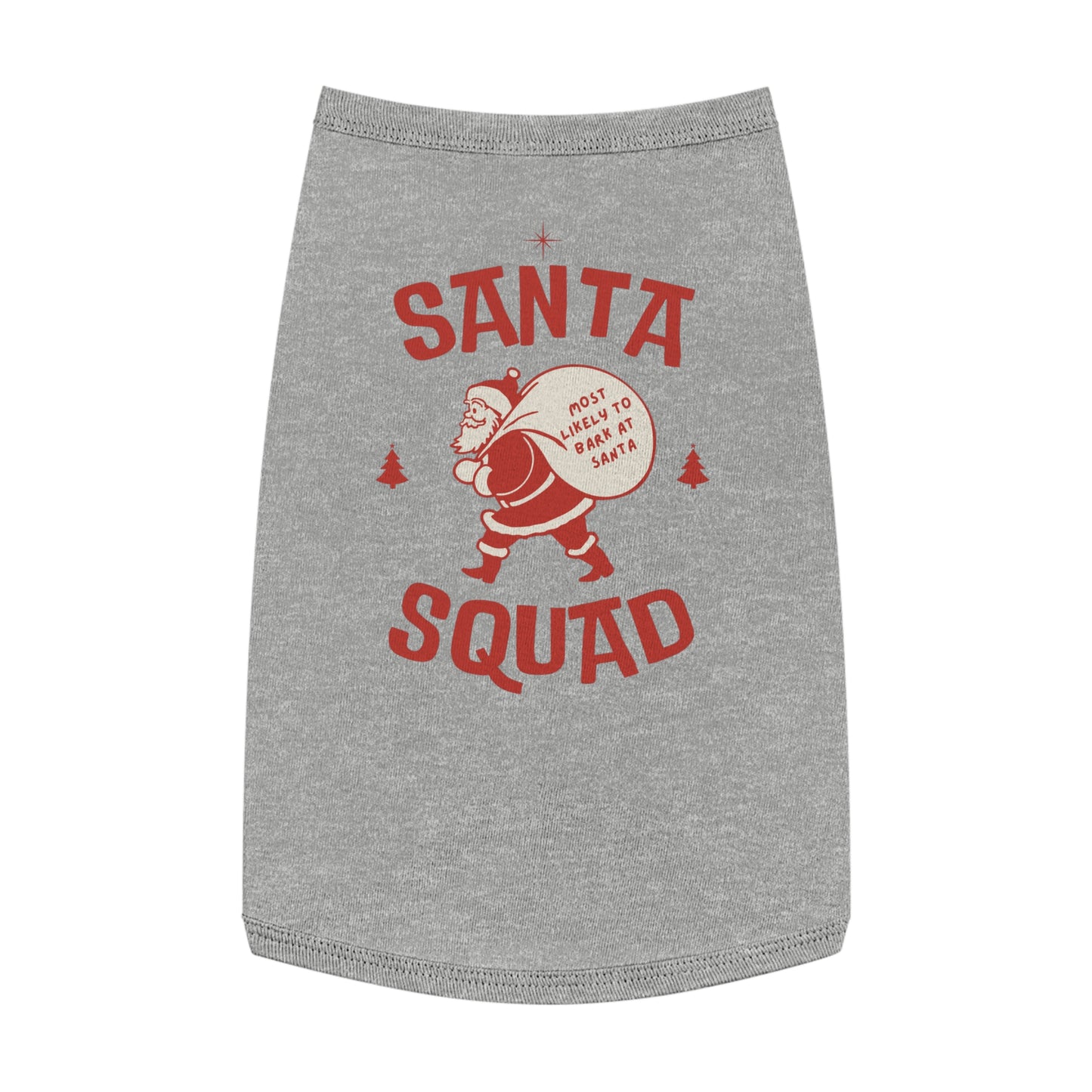 Pet Tank Top - 'Most Likely to Bark at Santa' Retro Santa Squad shirt