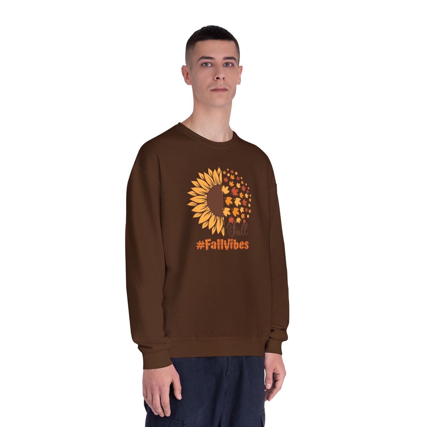 Favorite season fall, Fall Vibes, Fall Season Sweatshirt, Sunflower,  leaves, Fall sweatshirt, girlfriend gift, Unisex Crewneck Sweatshirt