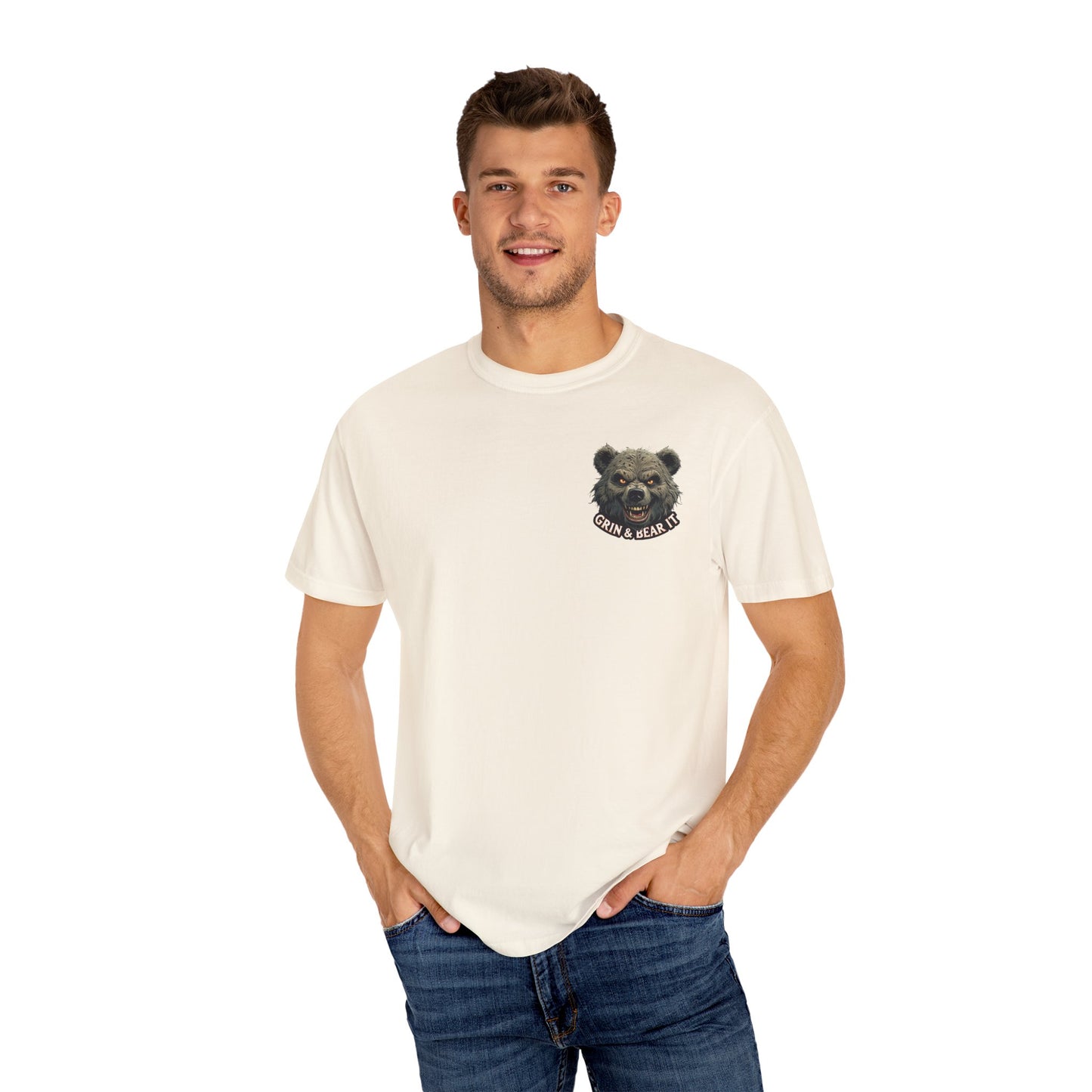 Satirical Stock Market Crash Unisex Tee, Funny Grin & Bear It Tshirt, Financial Crisis Shirt, Market Meltdown Top, Wall Street Humor Gift