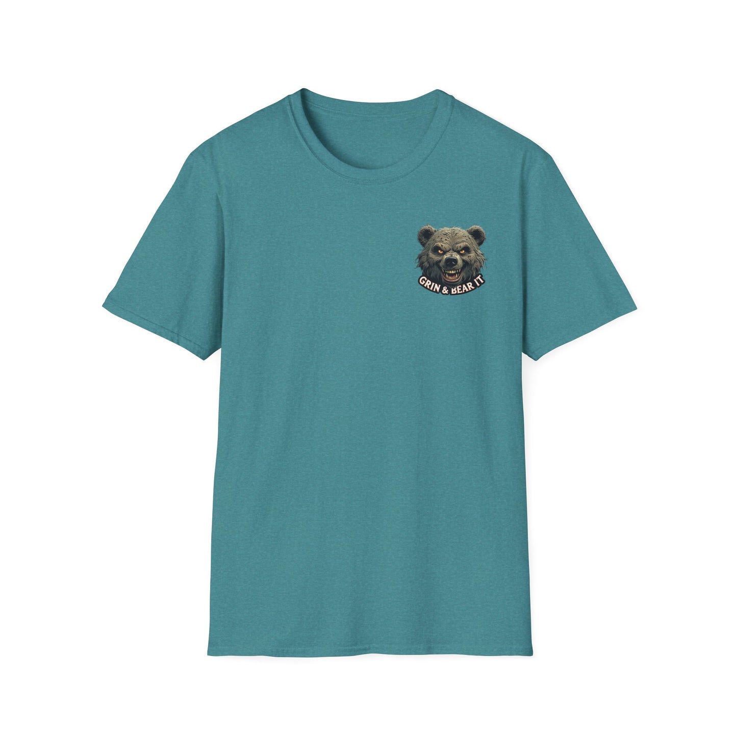 Climate Change Awareness Unisex Softstyle T-Shirt - Grin and Bear it Shirt, Environmental Activist Tee, Save the Planet Top, Nature Lover