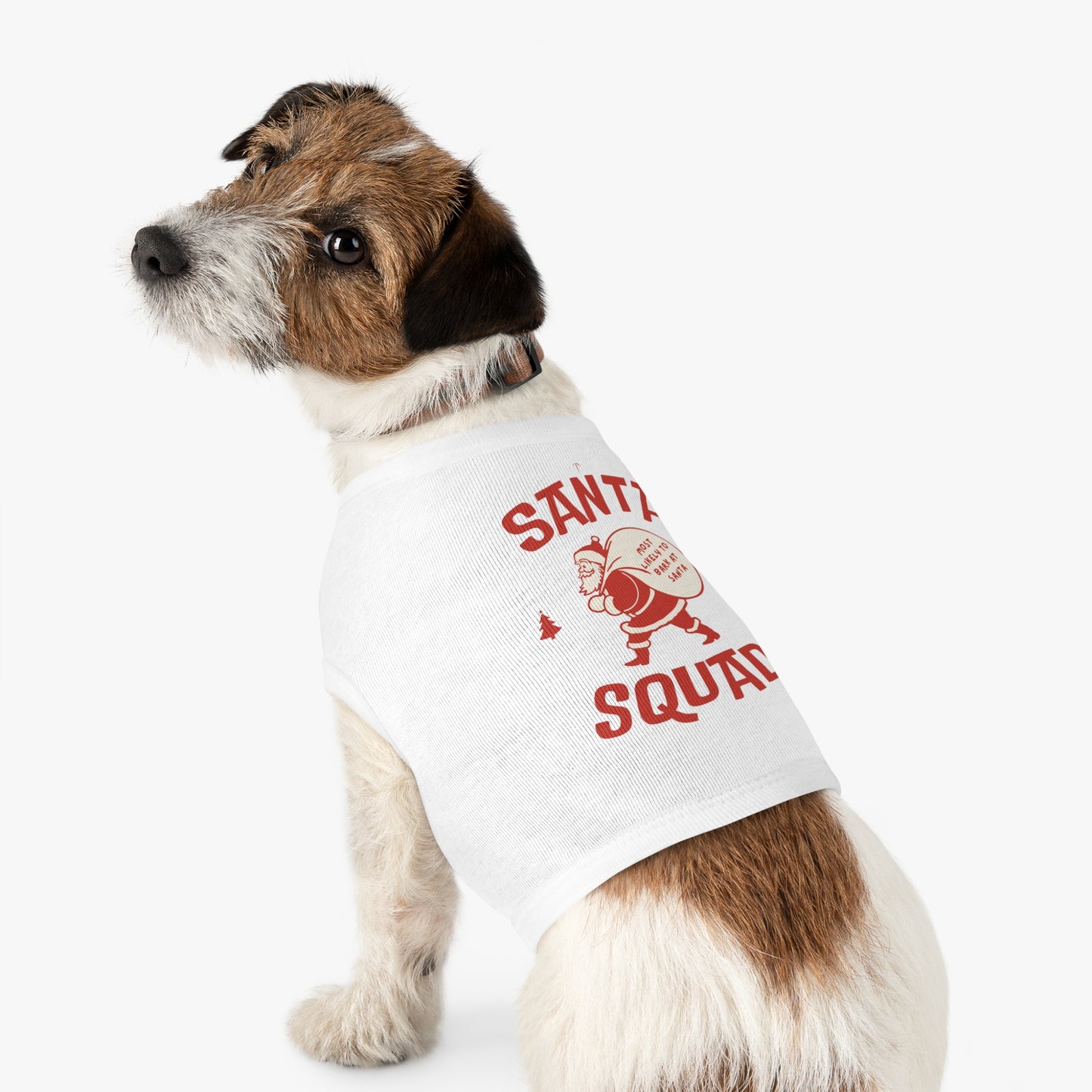 Pet Tank Top - 'Most Likely to Bark at Santa' Retro Santa Squad shirt
