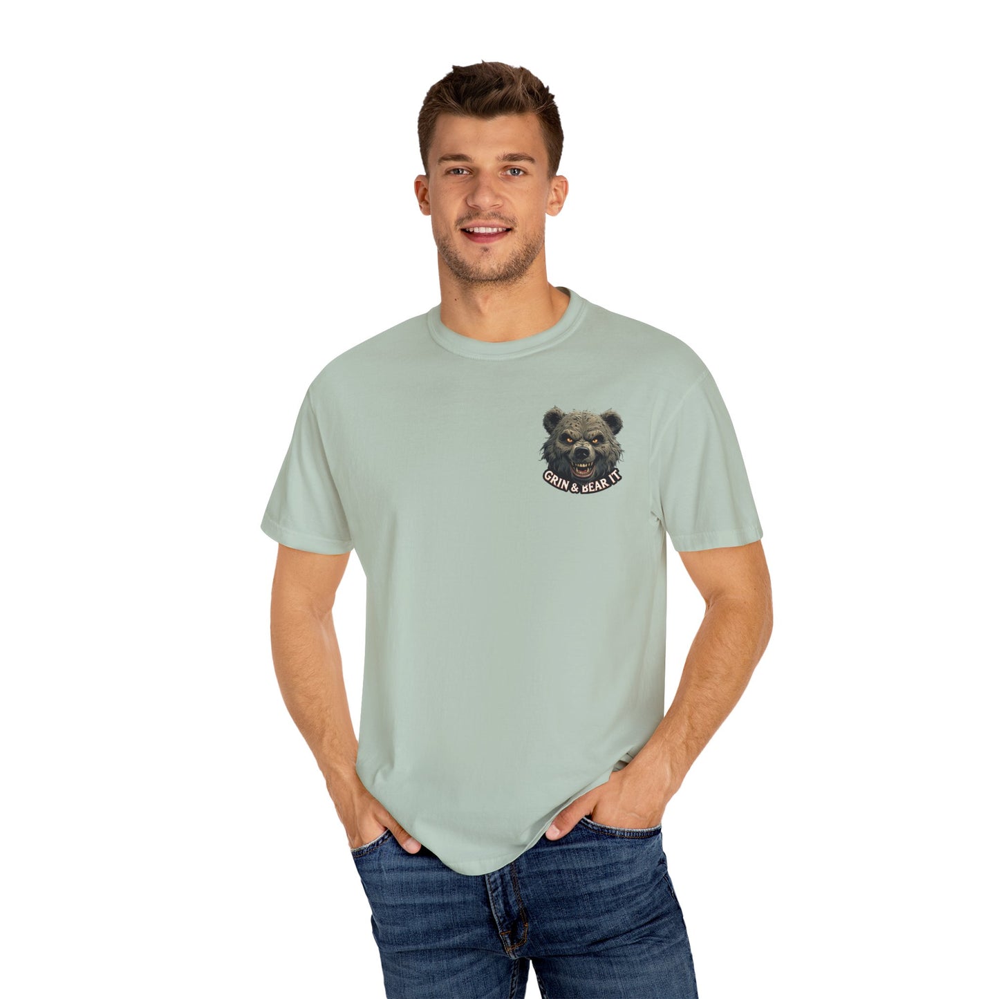 Satirical Stock Market Crash Unisex Tee, Funny Grin & Bear It Tshirt, Financial Crisis Shirt, Market Meltdown Top, Wall Street Humor Gift