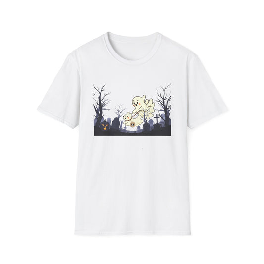 Halloween Cemetery Dog Walking Unisex T-Shirt
