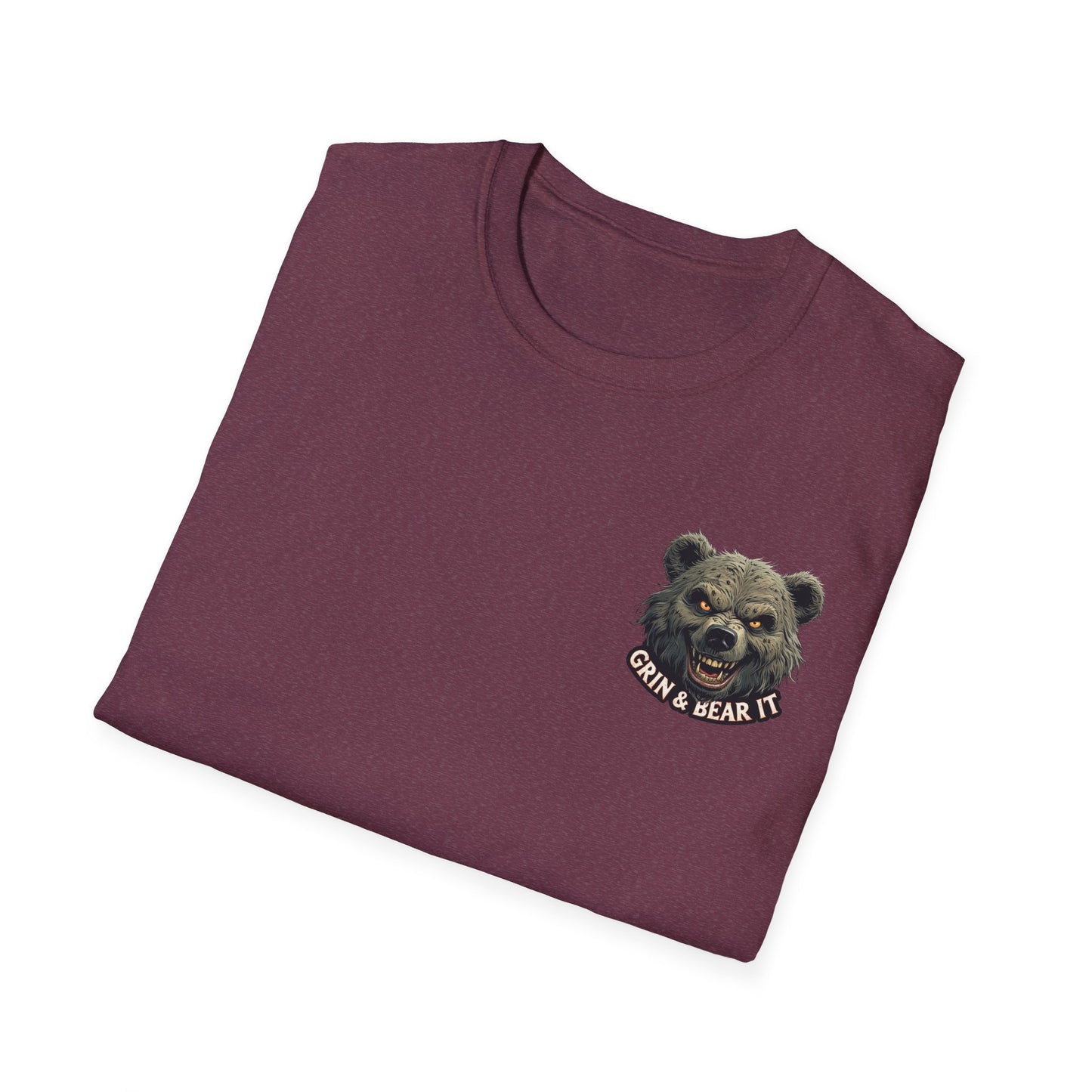 Climate Change Awareness Unisex Softstyle T-Shirt - Grin and Bear it Shirt, Environmental Activist Tee, Save the Planet Top, Nature Lover