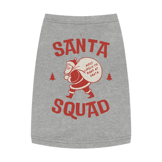 Pet Tank Top - 'Most Likely to Bark at Santa' Retro Santa Squad shirt