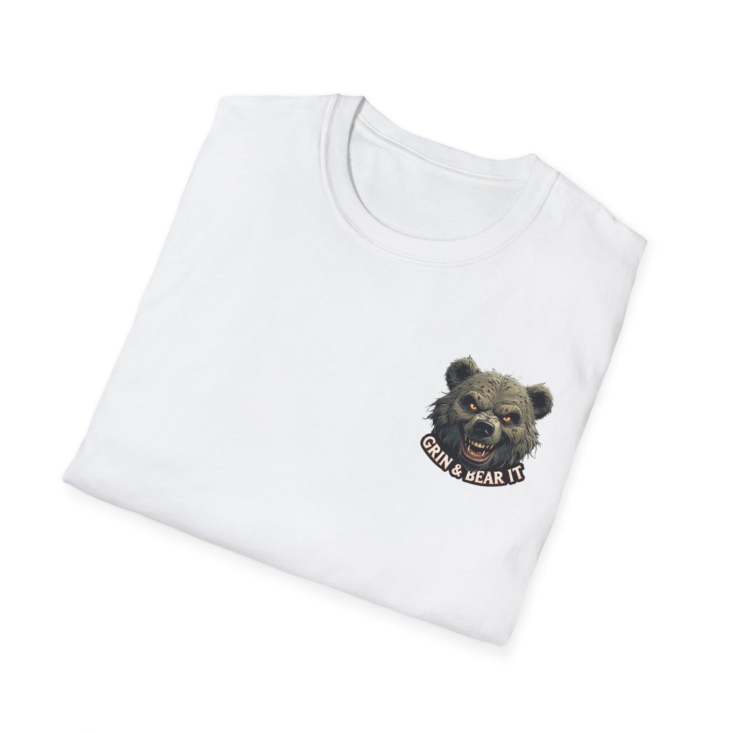Climate Change Awareness Unisex Softstyle T-Shirt - Grin and Bear it Shirt, Environmental Activist Tee, Save the Planet Top, Nature Lover