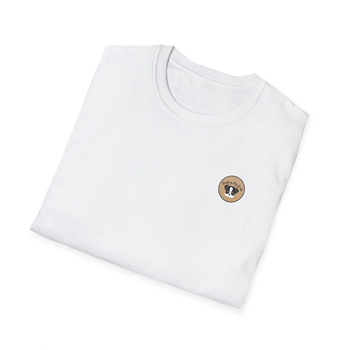Laughing Dog Goods Poop Happens Unisex Soft style T-Shirt, Cute Emblem, Healthy Life Fact, Poop Happens Design, Dog Pooping Silhouette, Funny Tee, Comfy