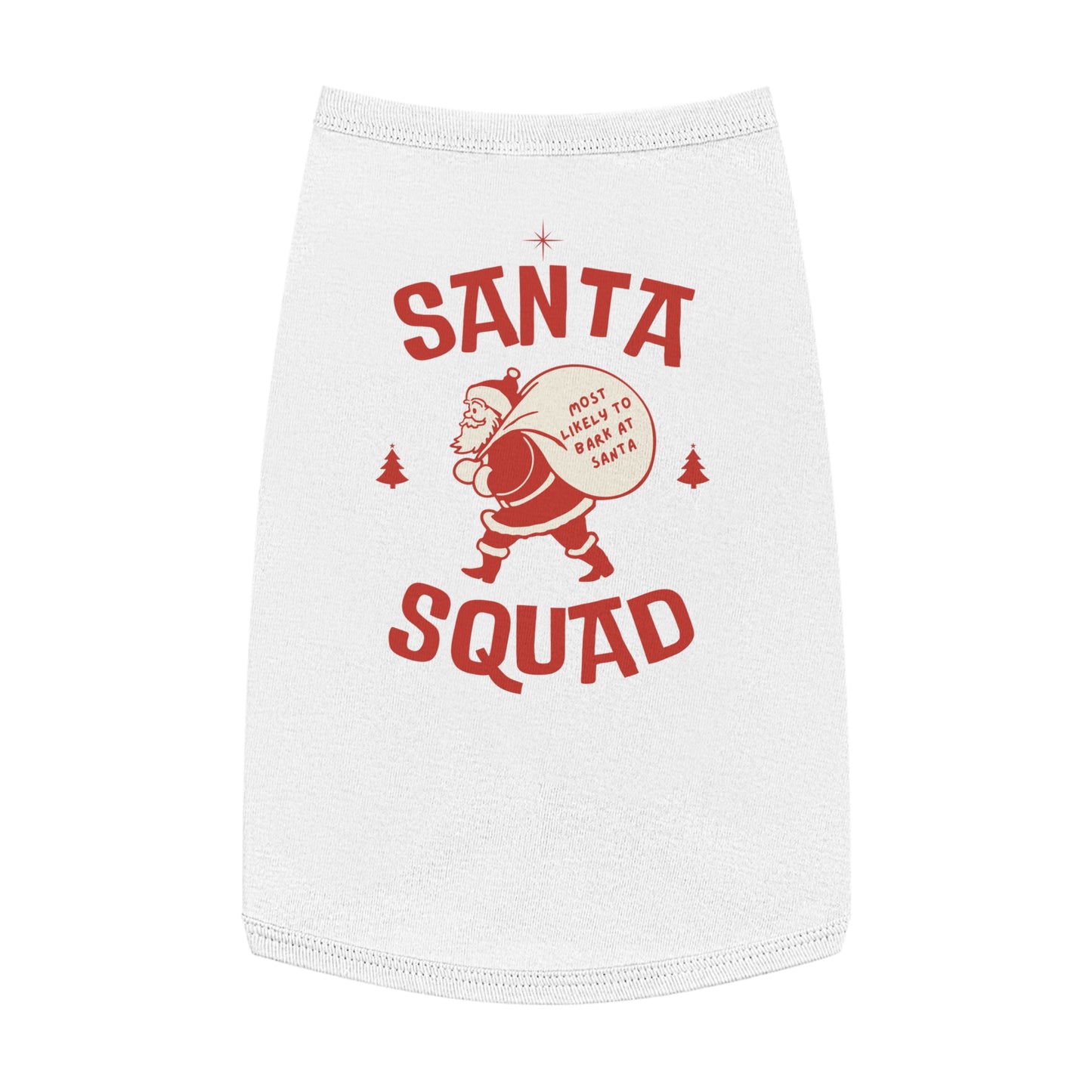 Pet Tank Top - 'Most Likely to Bark at Santa' Retro Santa Squad shirt