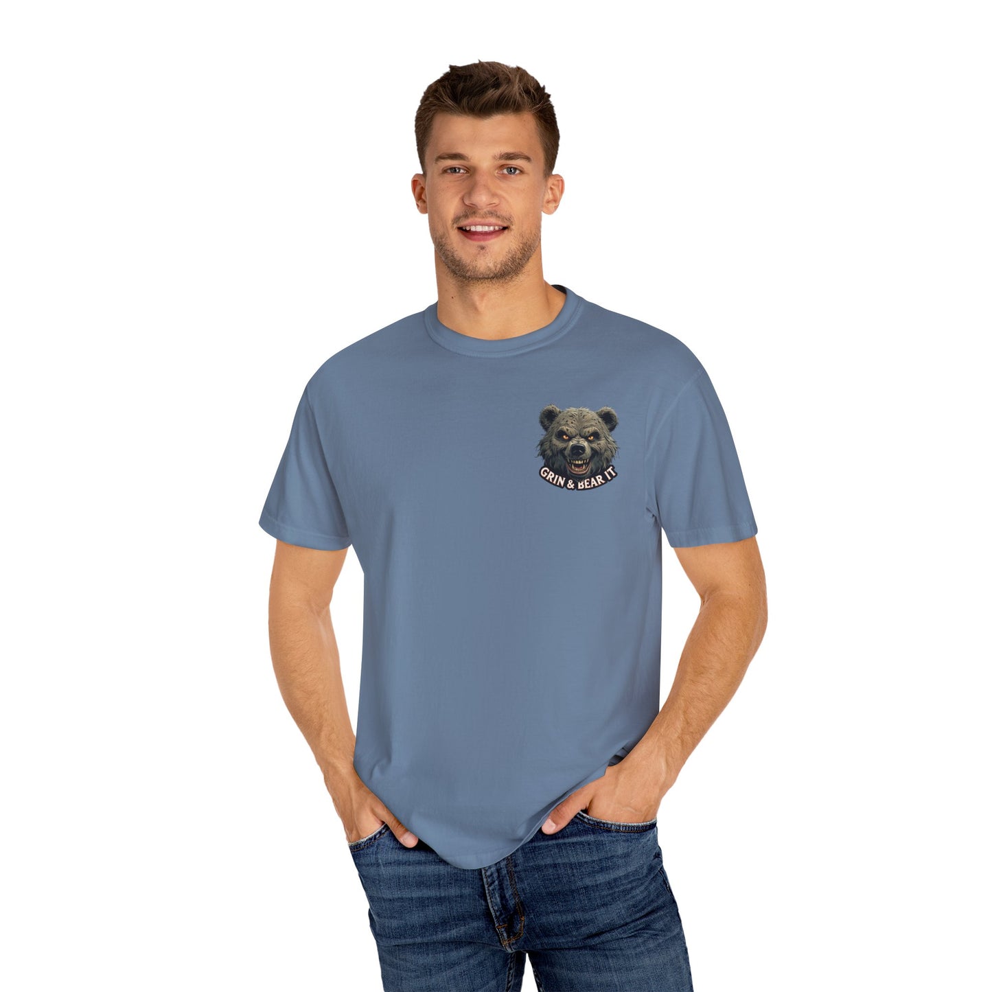 Satirical Stock Market Crash Unisex Tee, Funny Grin & Bear It Tshirt, Financial Crisis Shirt, Market Meltdown Top, Wall Street Humor Gift