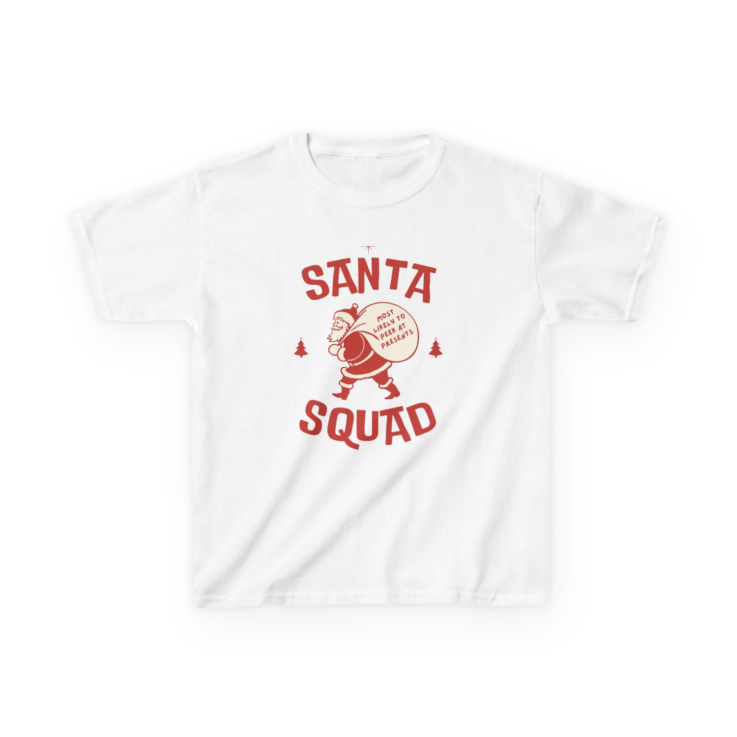 Kids Tee Retro Santa Squad,  Family/ Friends/ Group shirt Most likely to
