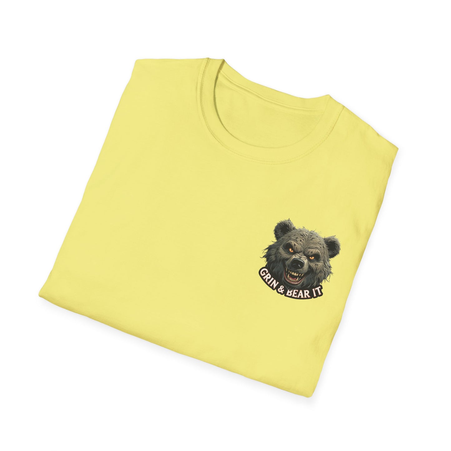 Climate Change Awareness Unisex Softstyle T-Shirt - Grin and Bear it Shirt, Environmental Activist Tee, Save the Planet Top, Nature Lover