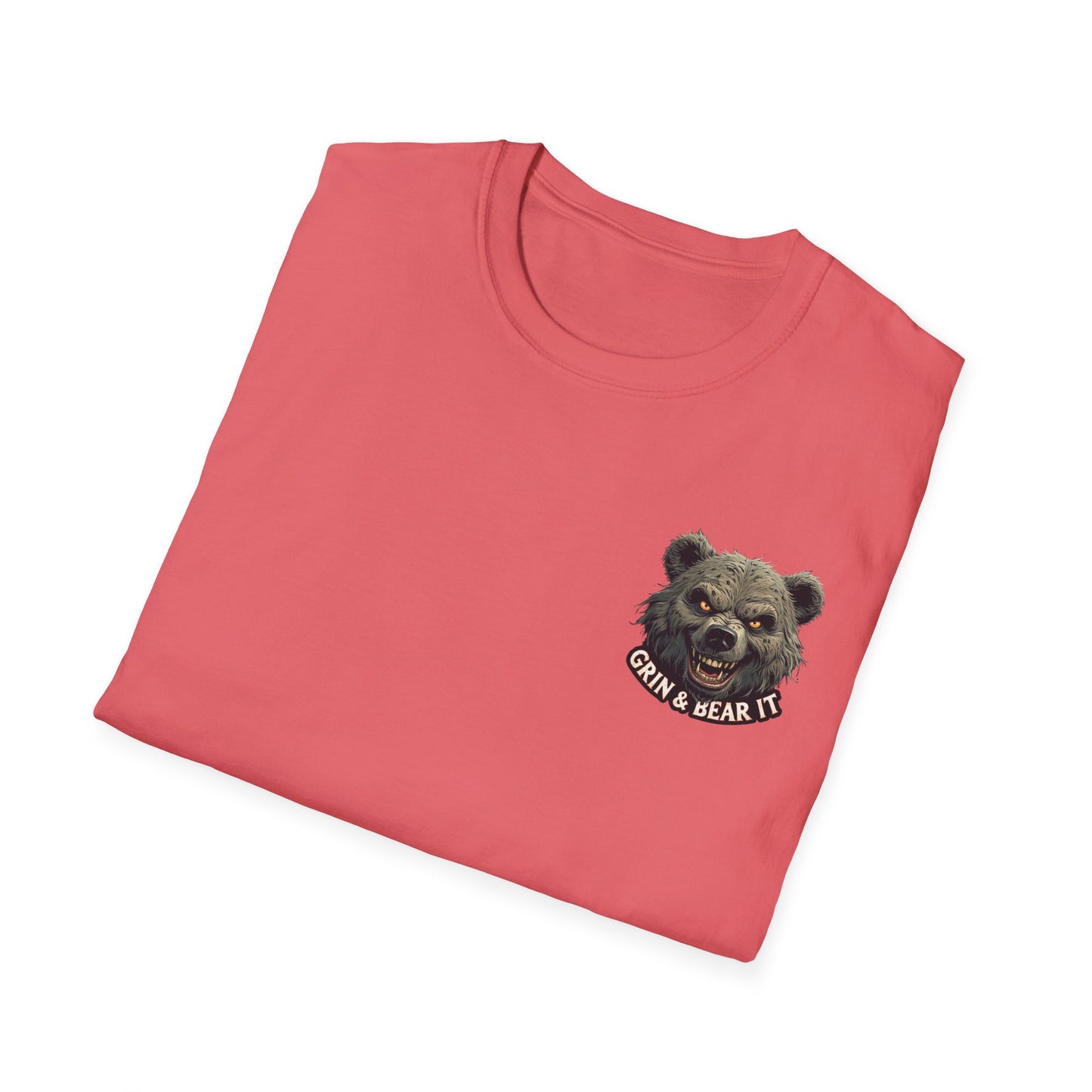 Climate Change Awareness Unisex Softstyle T-Shirt - Grin and Bear it Shirt, Environmental Activist Tee, Save the Planet Top, Nature Lover
