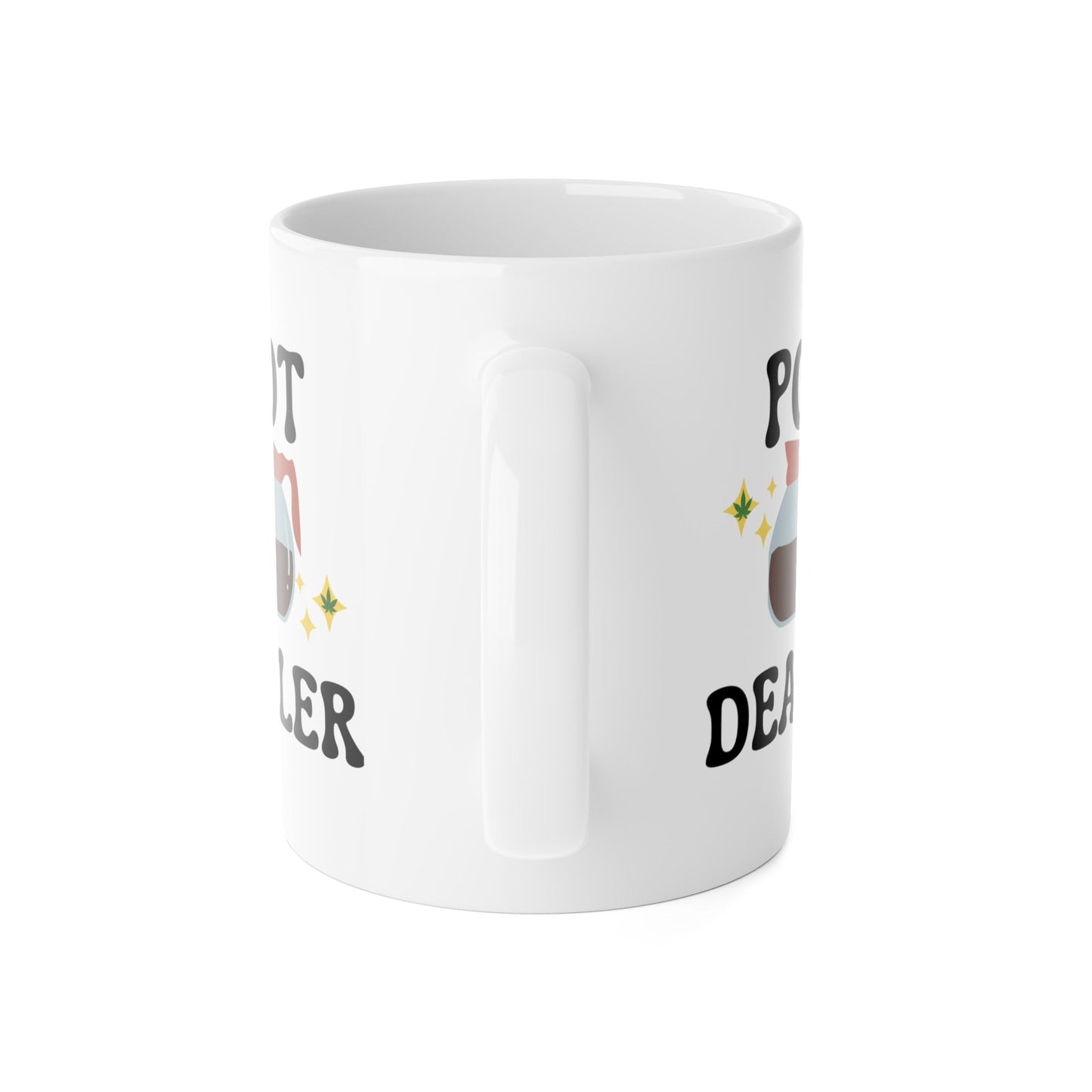Pot dealer mug, White Ceramic Mug, 11oz