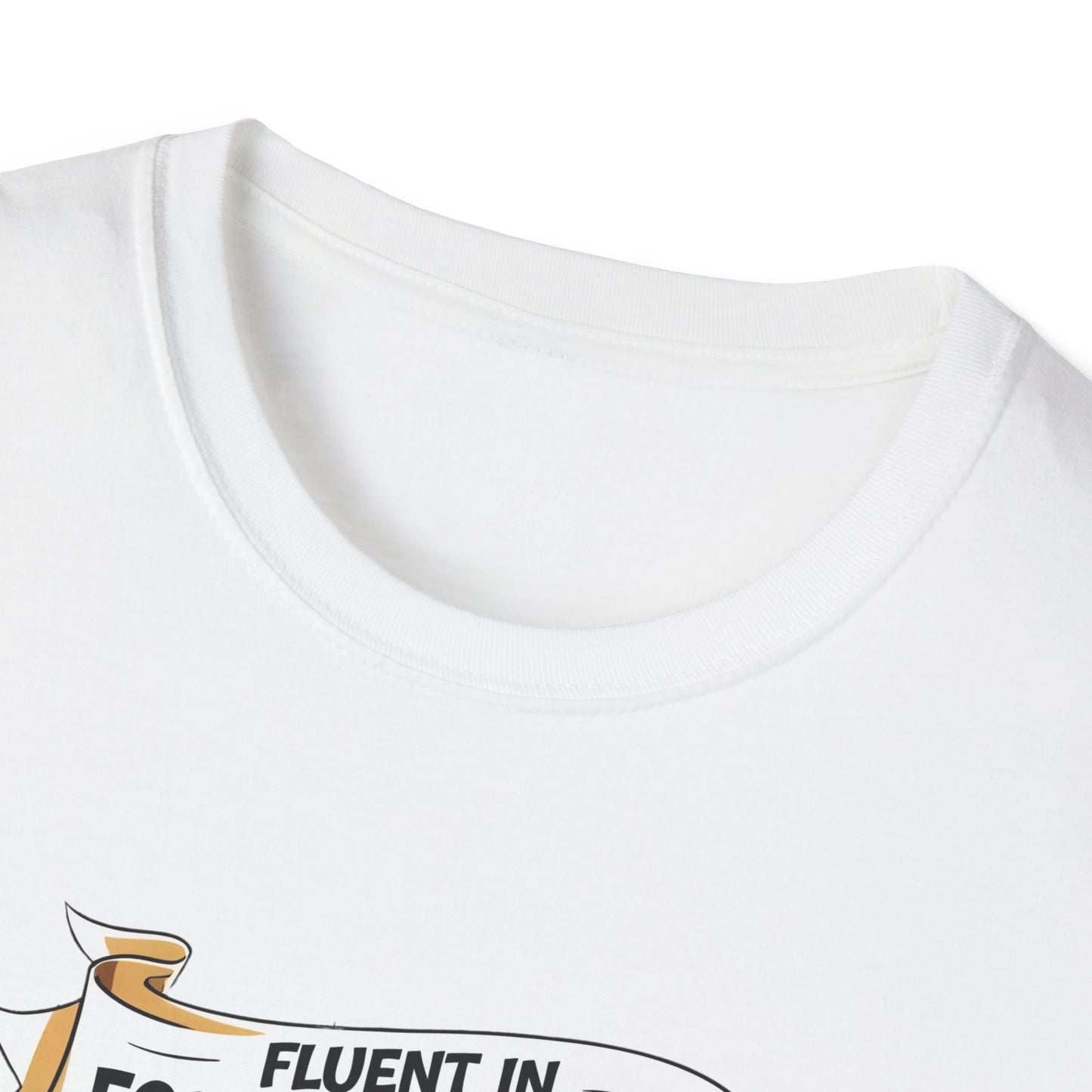 Funny Chicken Pun Unisex Softstyle T-Shirt, Fluent in Fowl Language Tee, Chickens Shirt, Cursing Poultry Top, Humorous Rooster Graphic Tee