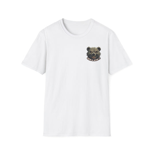 Climate Change Awareness Unisex Softstyle T-Shirt - Grin and Bear it Shirt, Environmental Activist Tee, Save the Planet Top, Nature Lover