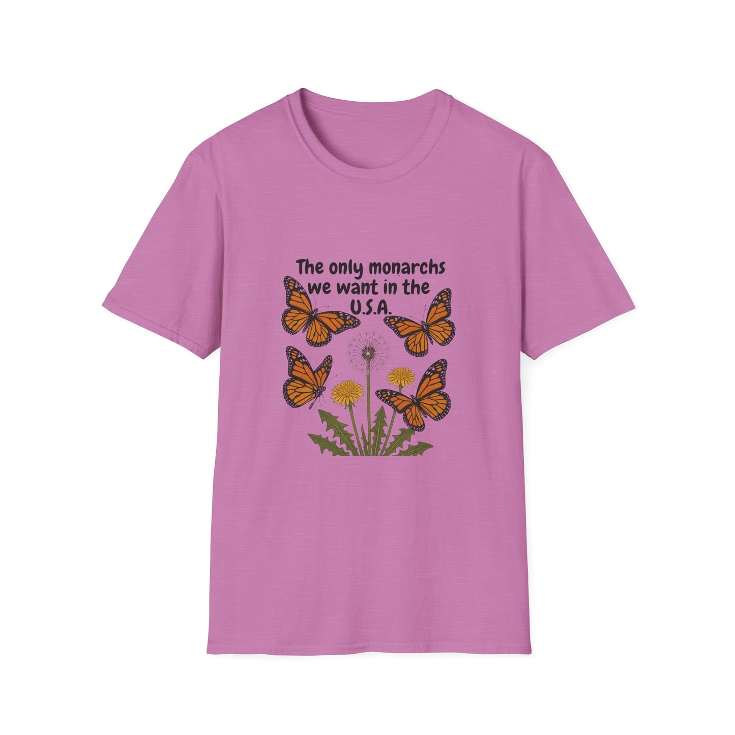 Butterfly Monarchs Protest Tee, Citizens Against Trump Shirt, No Kings Activist Top, Political Resistance Unisex Softstyle T-Shirt,