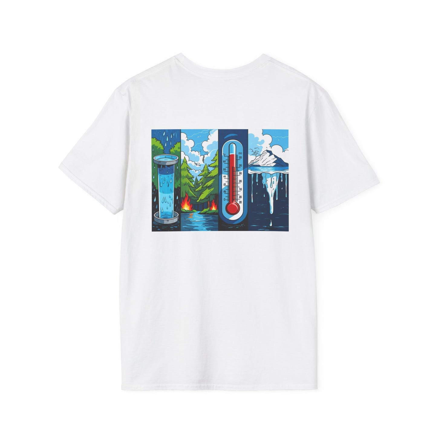 Climate Change Awareness Unisex Softstyle T-Shirt - Grin and Bear it Shirt, Environmental Activist Tee, Save the Planet Top, Nature Lover