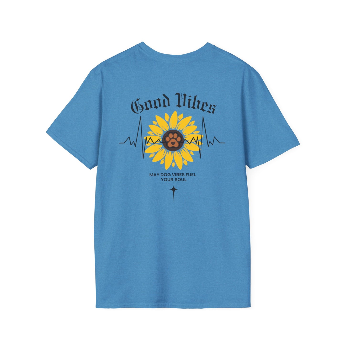 Sunflower Paw Print Good Vibes Unisex T-Shirt