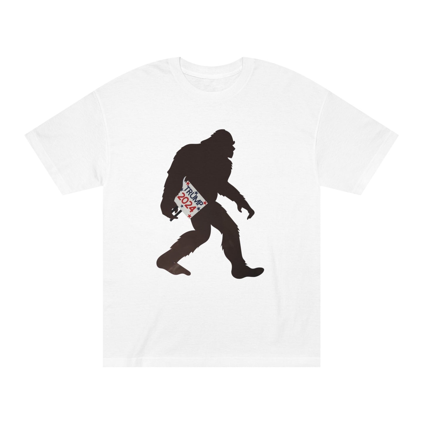 Trump Bigfoot T-shirt, trump yard sign, bigfoot stealing trump yard sign, bigfoot trump supporter,