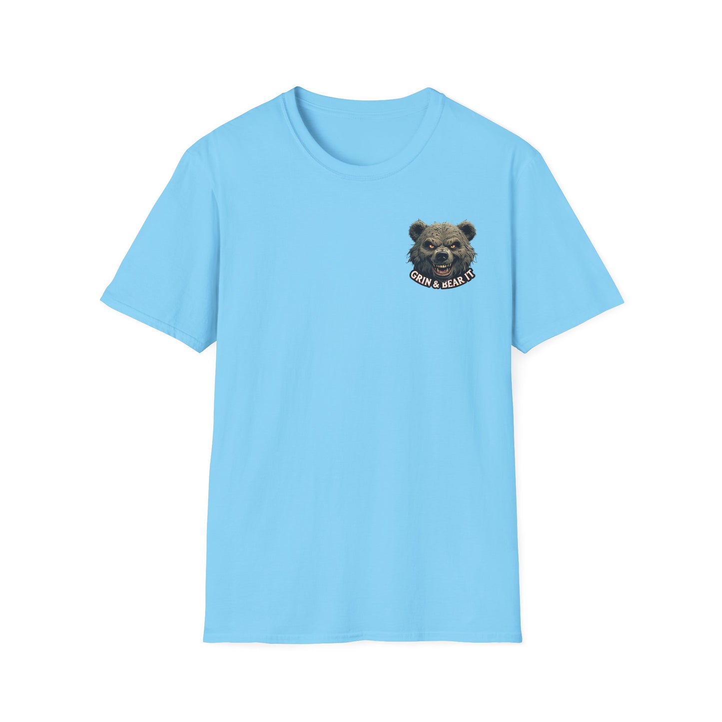 Climate Change Awareness Unisex Softstyle T-Shirt - Grin and Bear it Shirt, Environmental Activist Tee, Save the Planet Top, Nature Lover