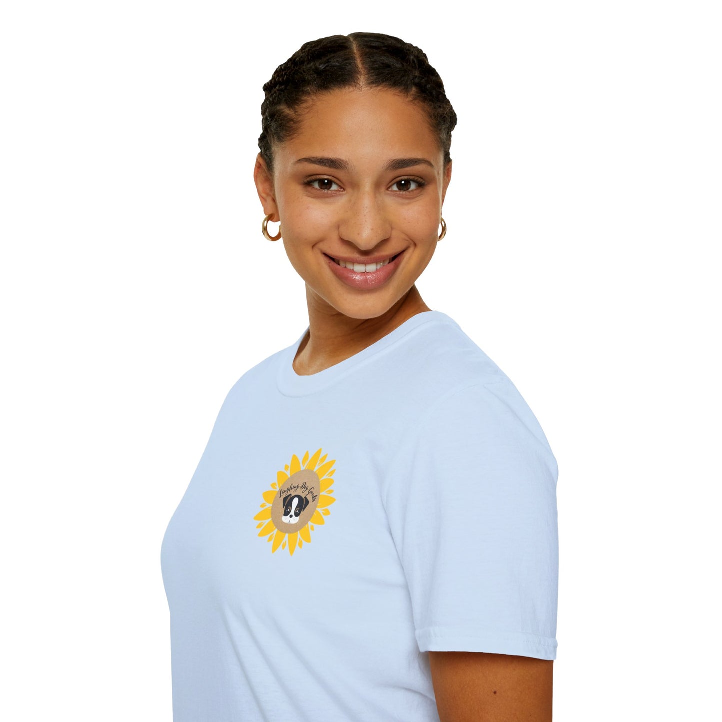 Sunflower Paw Print Good Vibes Unisex T-Shirt