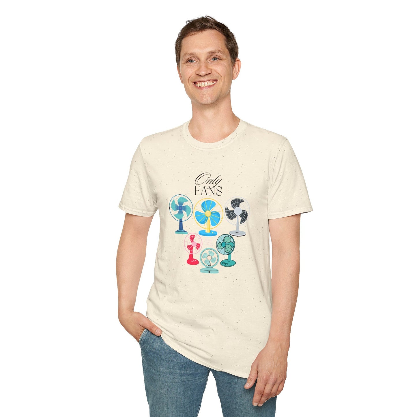 Only fans, pun on only fans,  fans only, gift for him, gift for her, Unisex Softstyle T-Shirt, funny only fans shirt