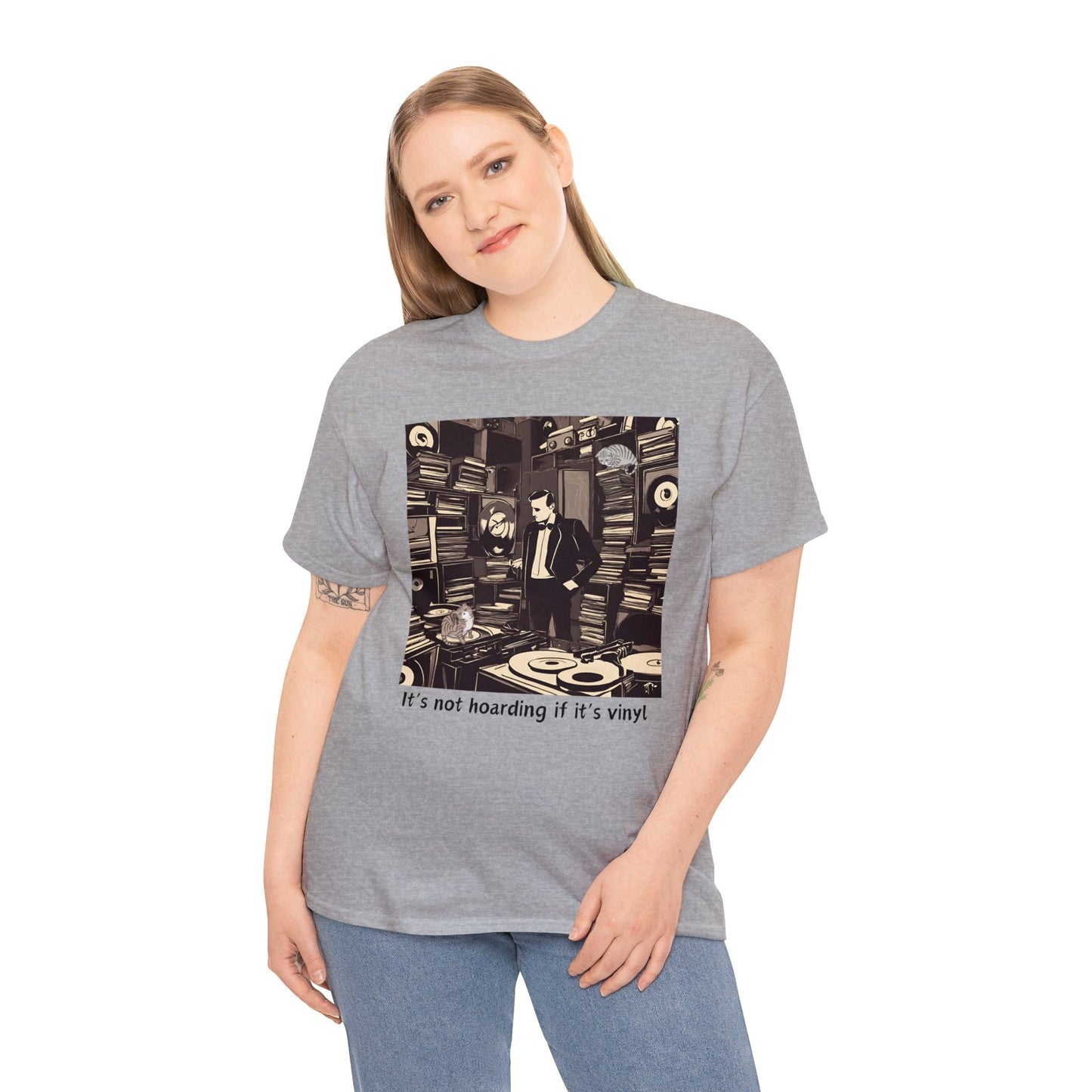Record collectors shirt, It's not hoarding if it's vinyl, gift for record collector