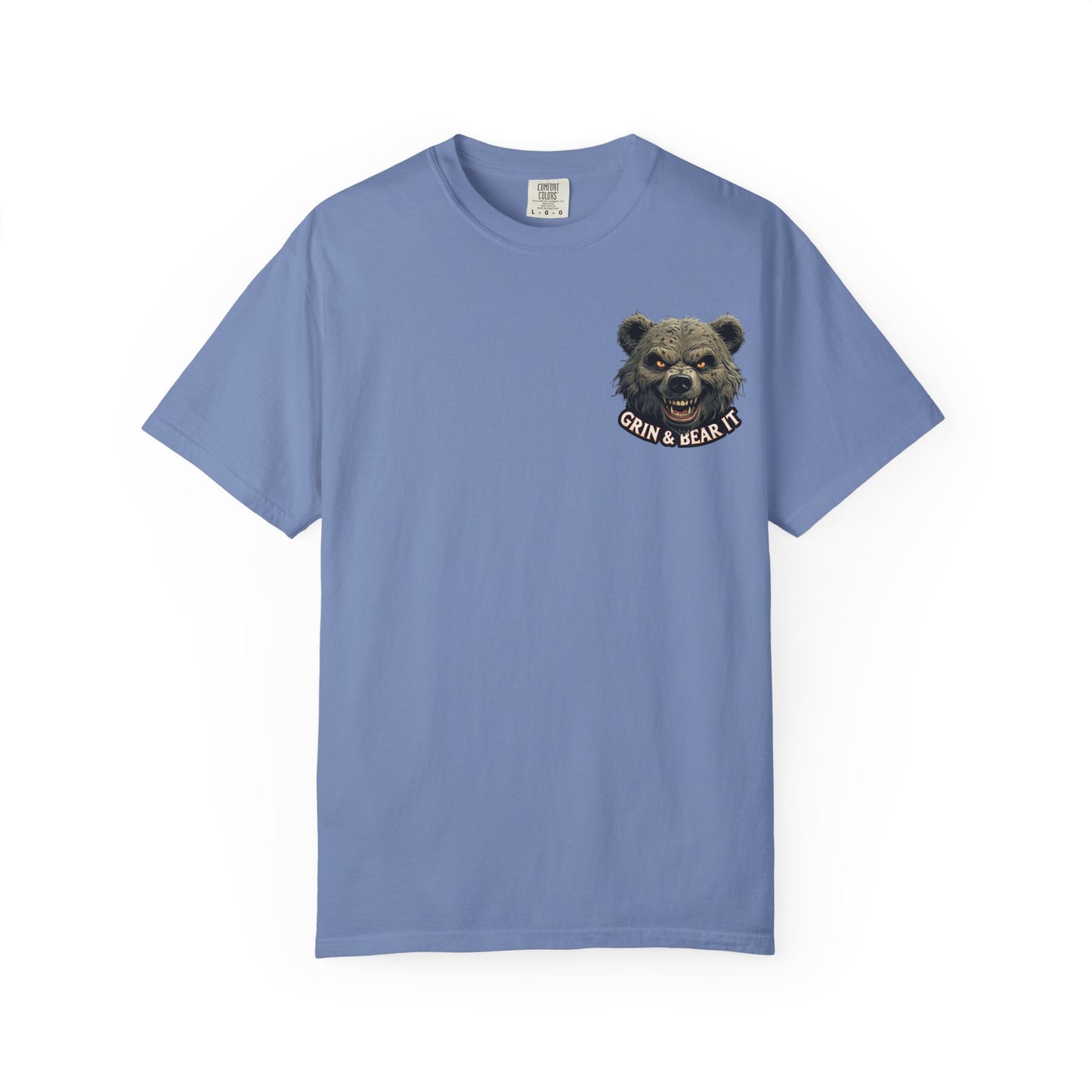 Climate Change Satirical Grin and Bear It T-shirt, Toxic Grinning Bear Tee, Environmental Disaster Shirt, Activist Conservation Apparel