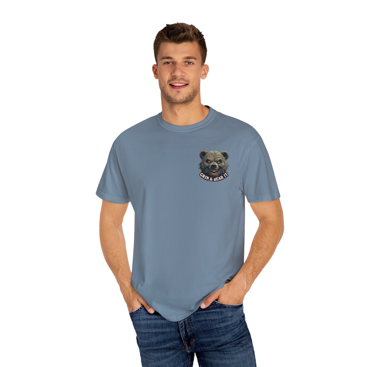 Satirical Stock Market Crash Unisex Tee, Funny Grin & Bear It Tshirt, Financial Crisis Shirt, Market Meltdown Top, Wall Street Humor Gift