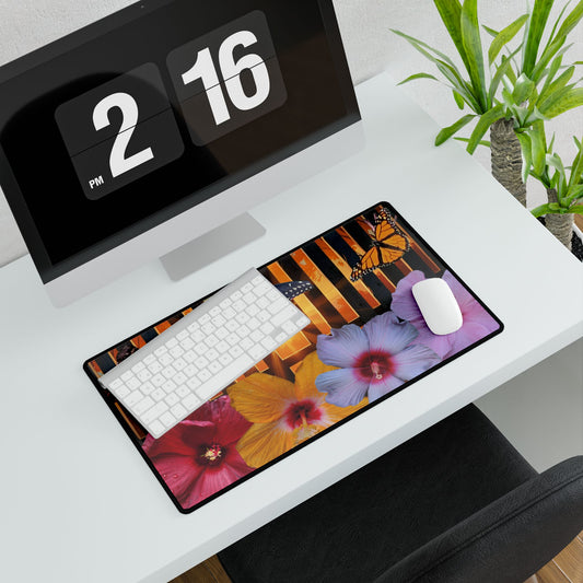 Floral Butterfly Desk Mat