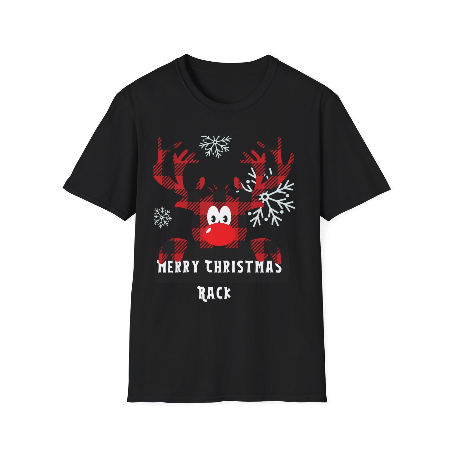 Christmas Reindeer Antlers Unisex Softstyle T-Shirt