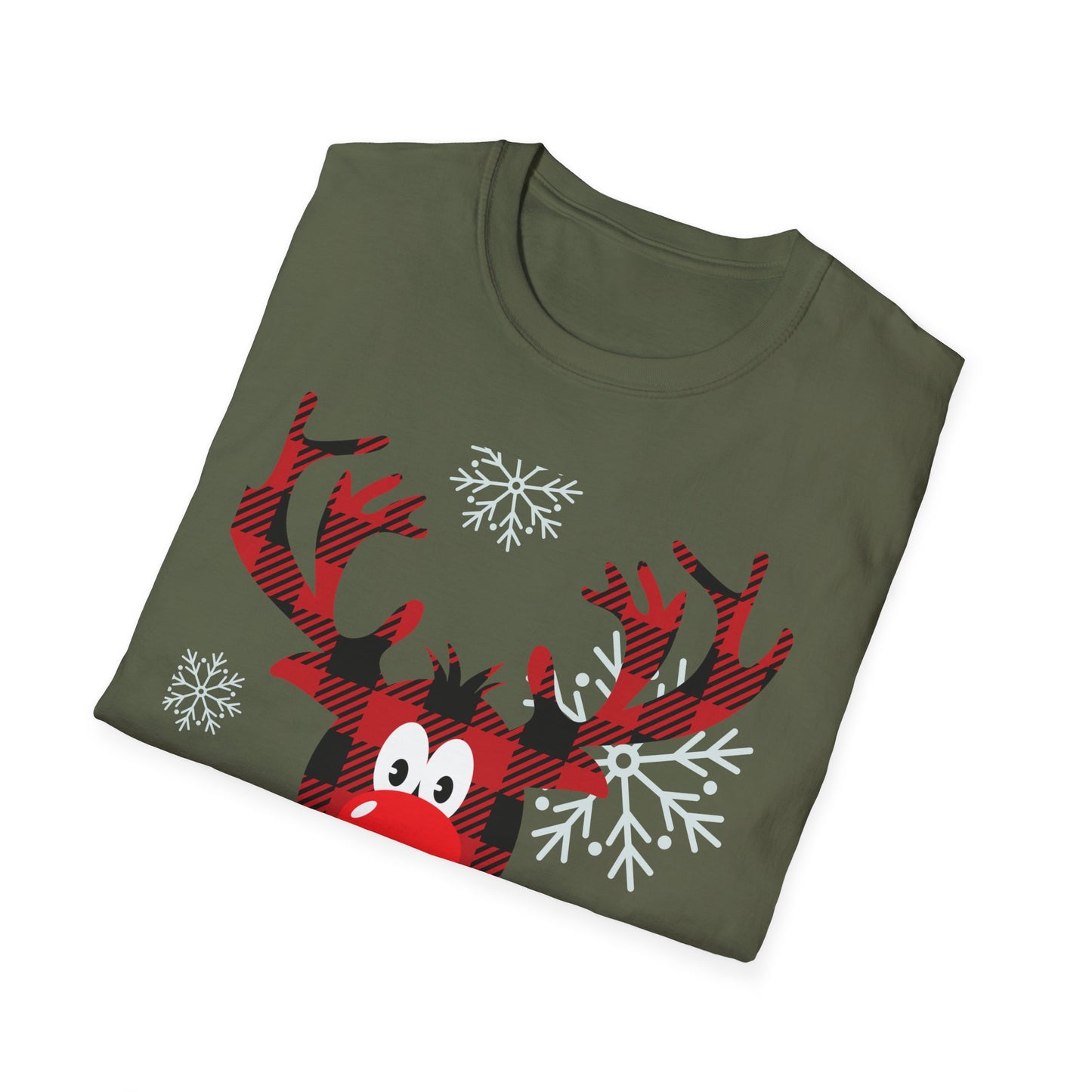 Christmas Reindeer Antlers Unisex Softstyle T-Shirt