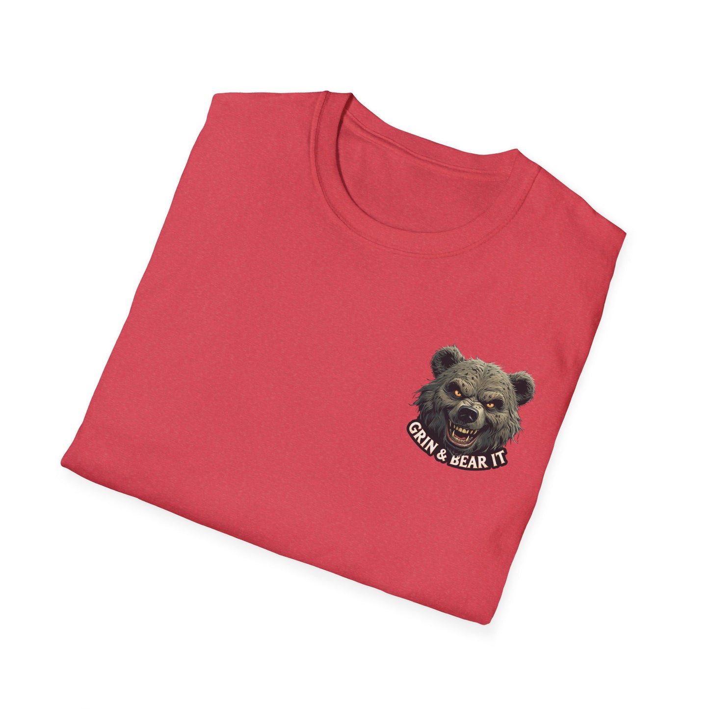 Climate Change Awareness Unisex Softstyle T-Shirt - Grin and Bear it Shirt, Environmental Activist Tee, Save the Planet Top, Nature Lover