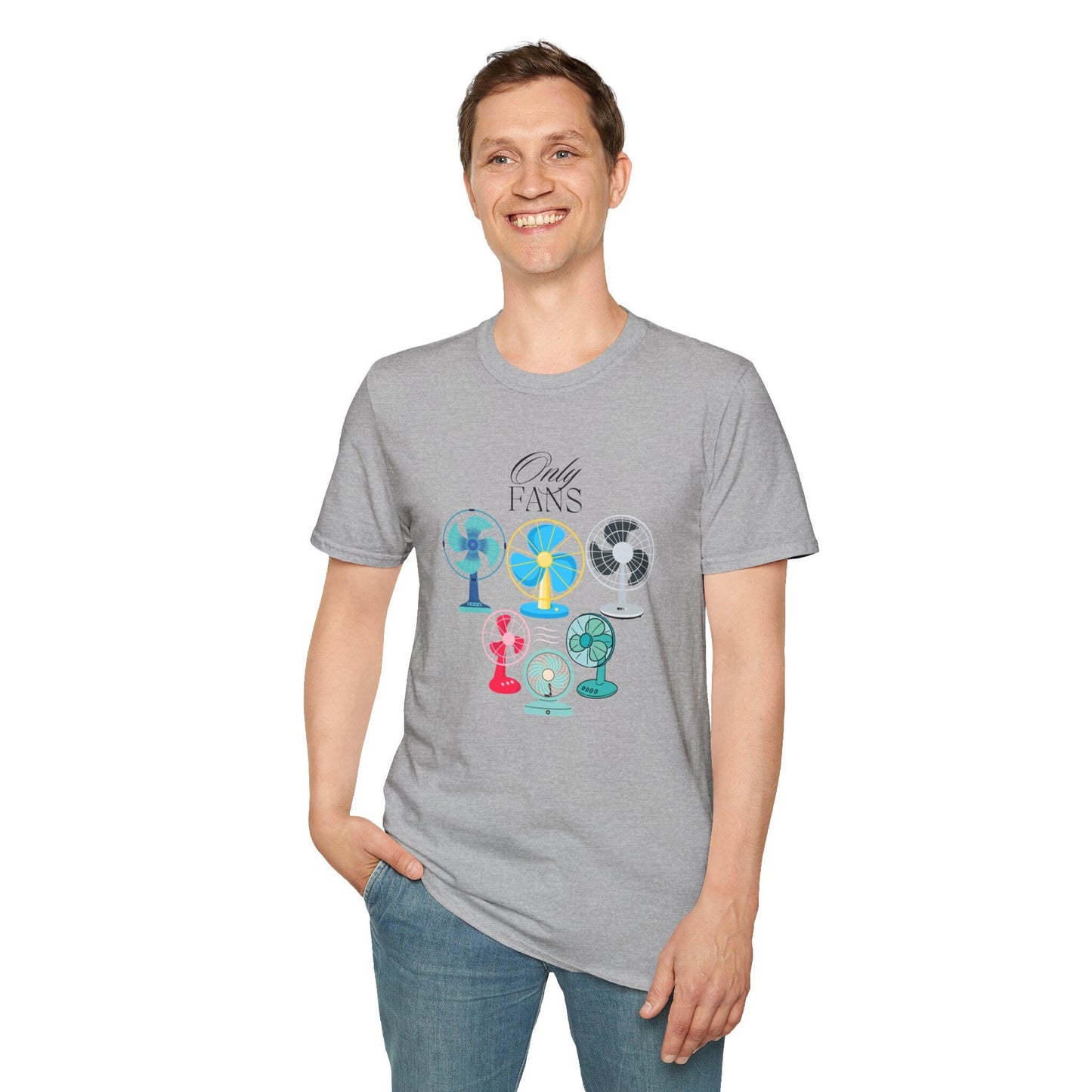 Only fans, pun on only fans,  fans only, gift for him, gift for her, Unisex Softstyle T-Shirt, funny only fans shirt