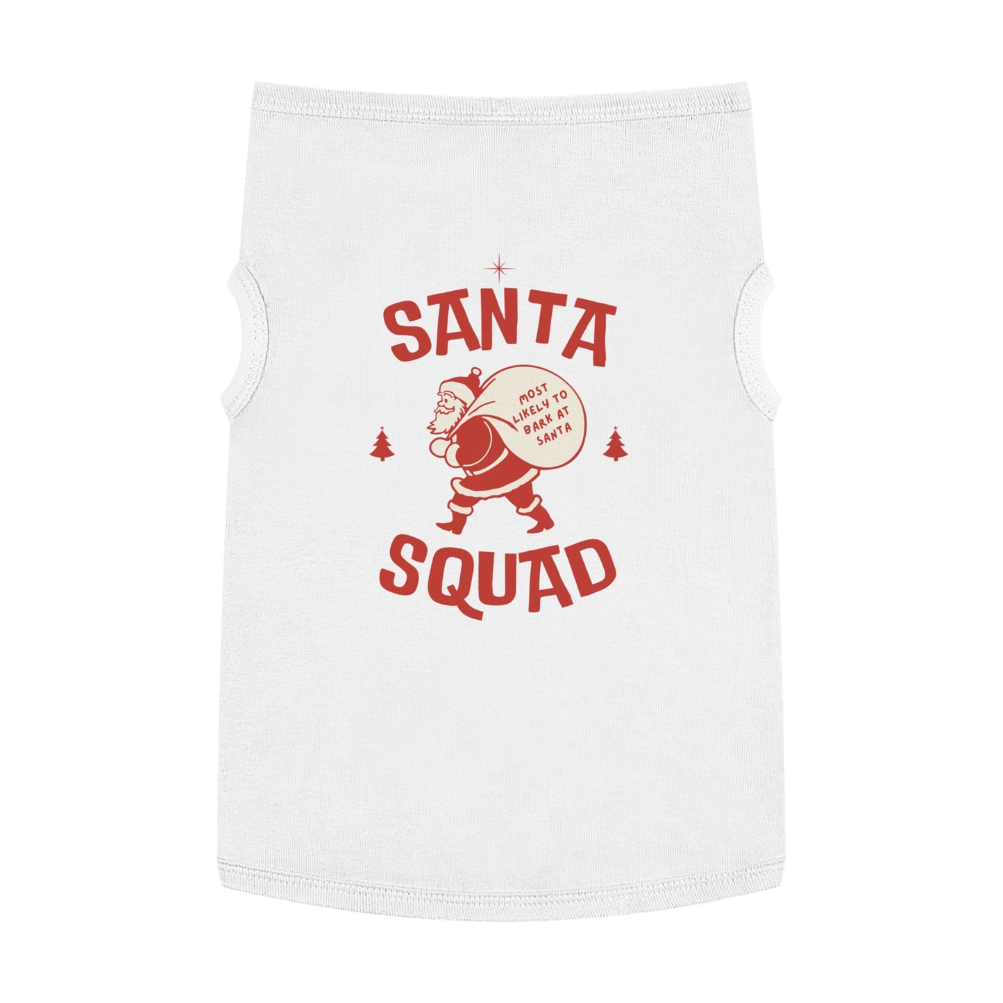 Pet Tank Top - 'Most Likely to Bark at Santa' Retro Santa Squad shirt